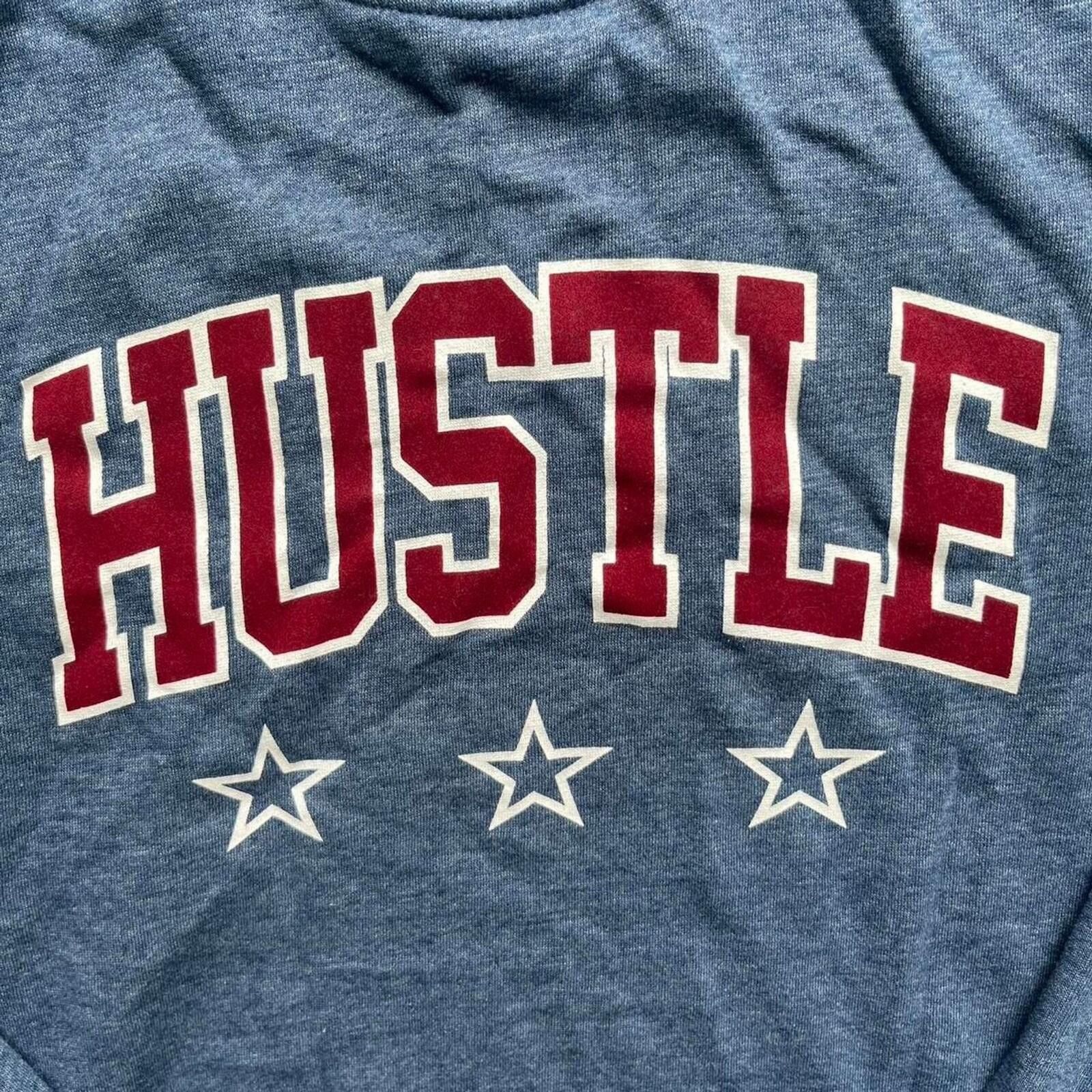 Cotton On Cotton On Blue Hustle Grunge Medium Crewneck Sweatshirt Size US M / EU 48-50 / 2 - 2 Thumbnail