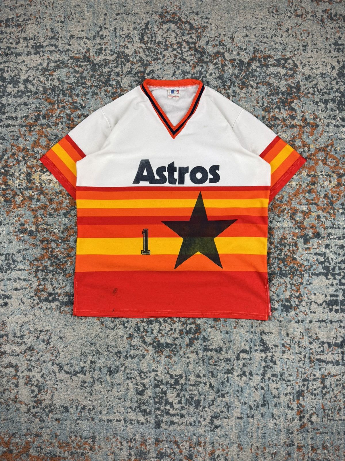 MLB Vintage 80s Houston Astros MLB jersey ravens knit baseball Size US XL / EU 56 / 4 - 1 Thumbnail