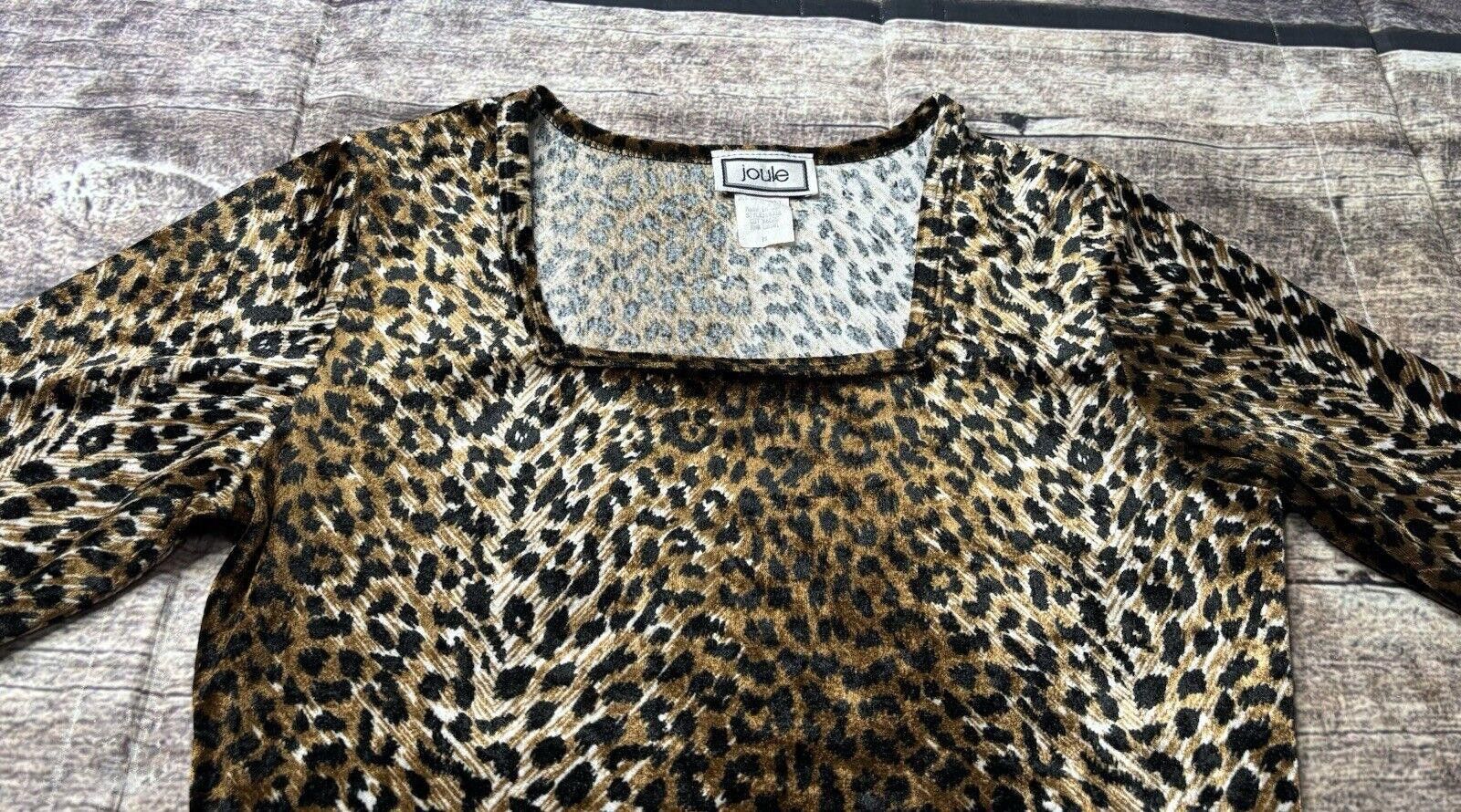Other VTG Joule Top Women's Medium Leopard Velvet USA Made 90s Size M / US 6-8 / IT 42-44 - 4 Thumbnail