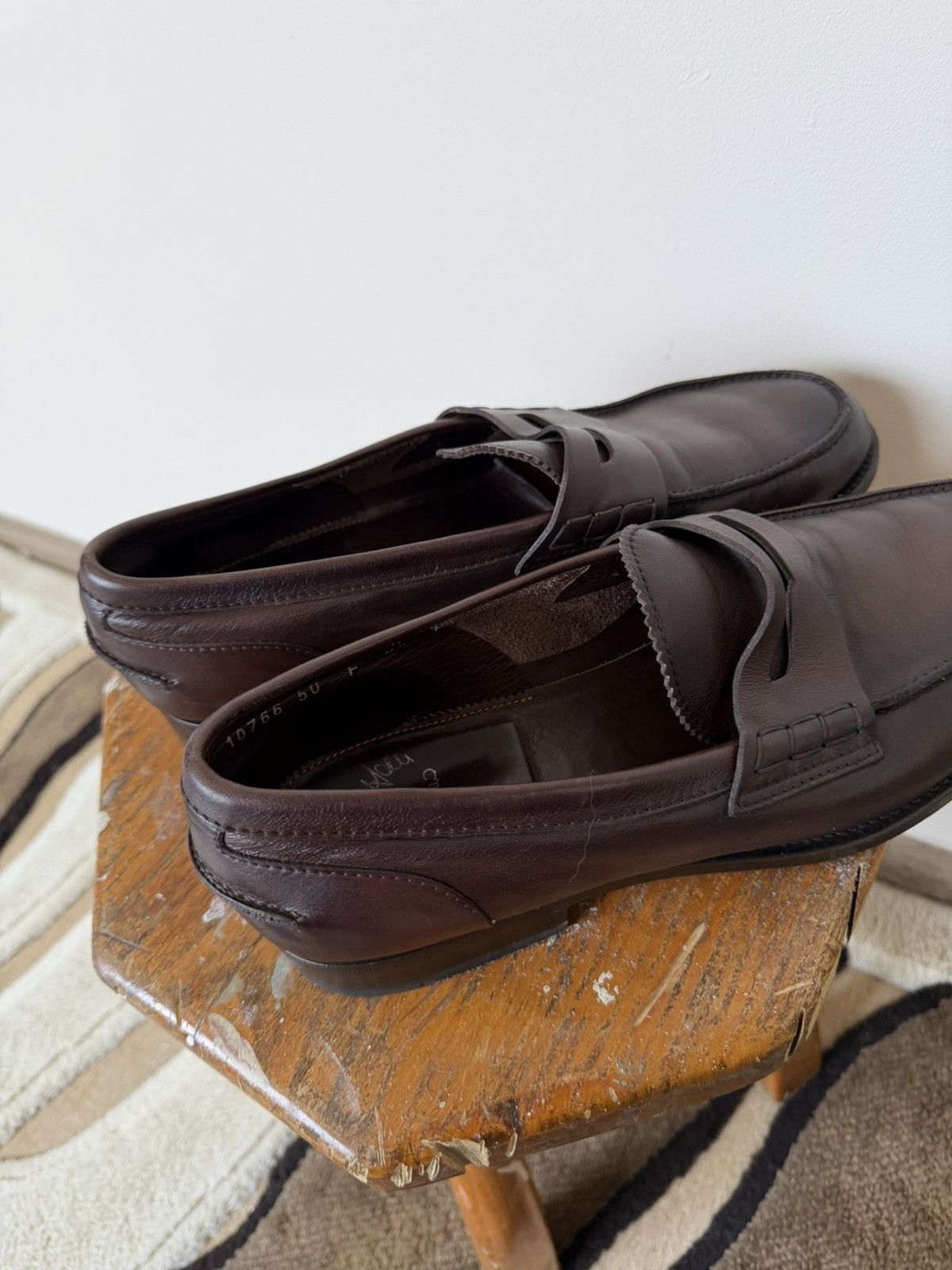 Santoni Vintage Santoni Leather Luxury Loafers Size US 10 / EU 43 - 11 Thumbnail