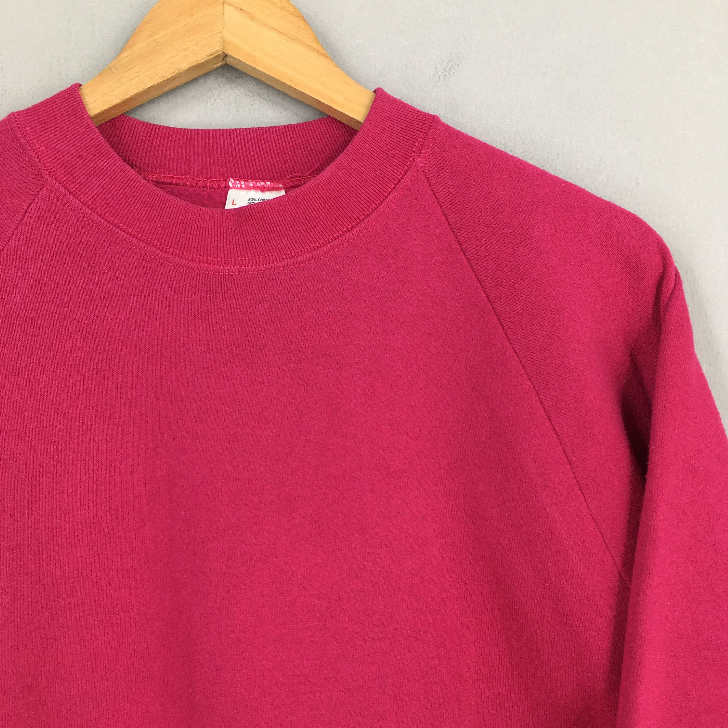 Fruit Of The Loom × Vintage Vintage 90s Fruit Of The Loom Pink Plain Sweatshirt Large Size US L / EU 52-54 / 3 - 2 Thumbnail