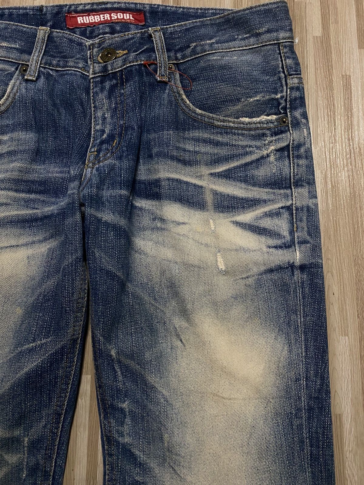 Japanese Brand × Vintage 💥FLARED💥INSANE RUSTY MUDWASH RUBBER SOUL💥 Size US 31 - 5 Thumbnail