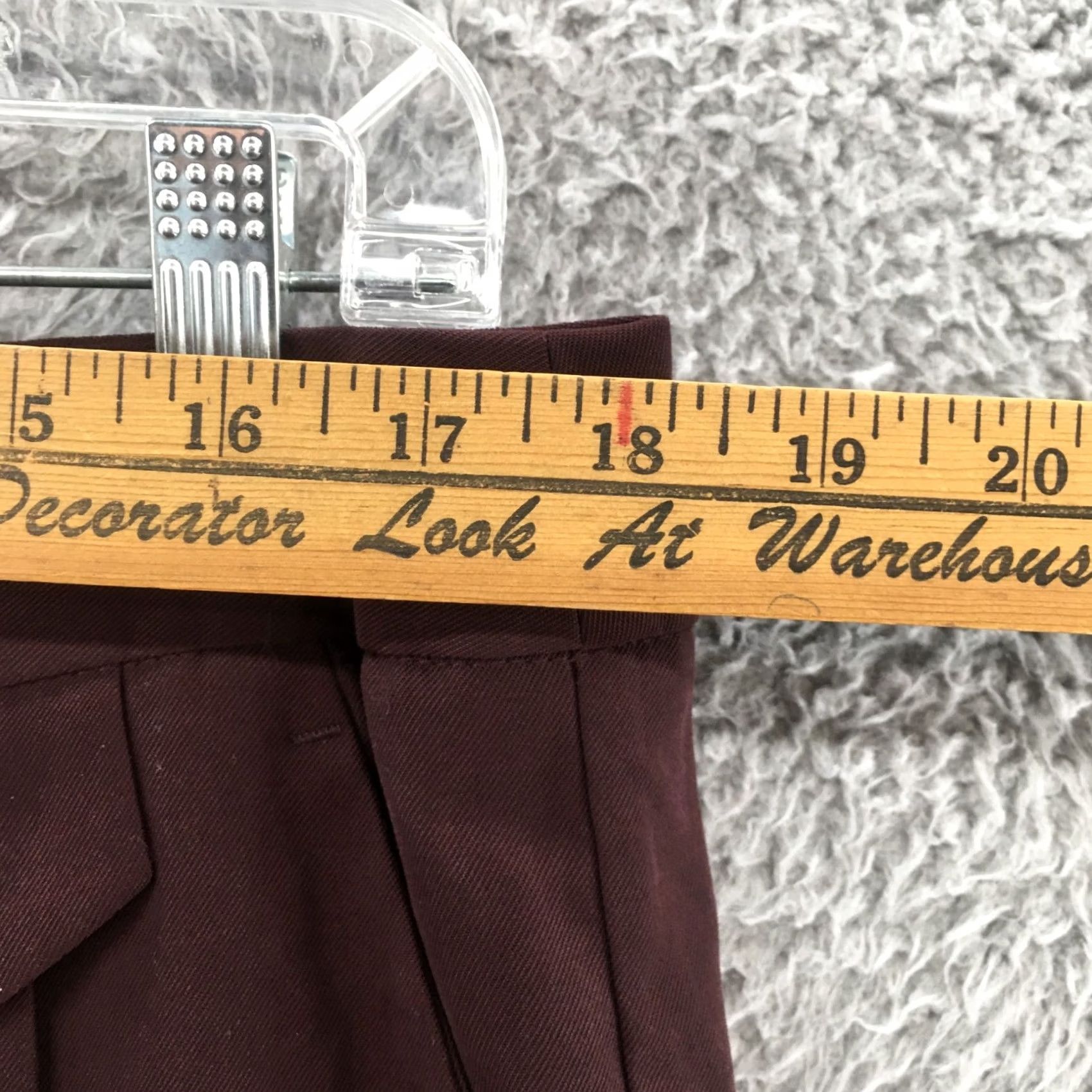 Vintage A New Day Wide-Leg Trouser Dress Pants Womens 14R Brown High Rise Zip Fly NEW Size 36" / US 14 / IT 50 - 5 Thumbnail