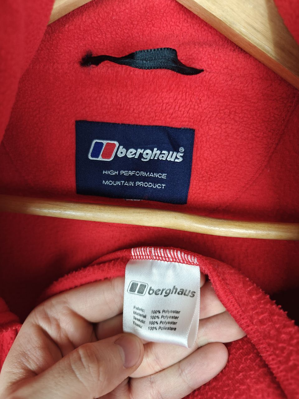 Berghaus Berghaus Fleece Jacket Zip Red size M Size US M / EU 48-50 / 2 - 9 Thumbnail