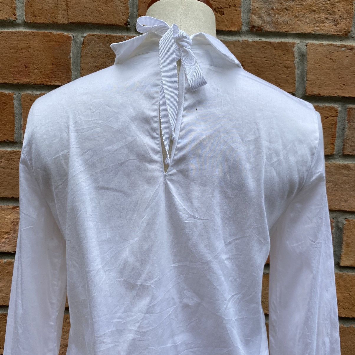 Emporio Armani Emporio Armani Long Sleeve Collared Blouse with Back Bow Tie Size S / US 4 / IT 40 - 18 Thumbnail
