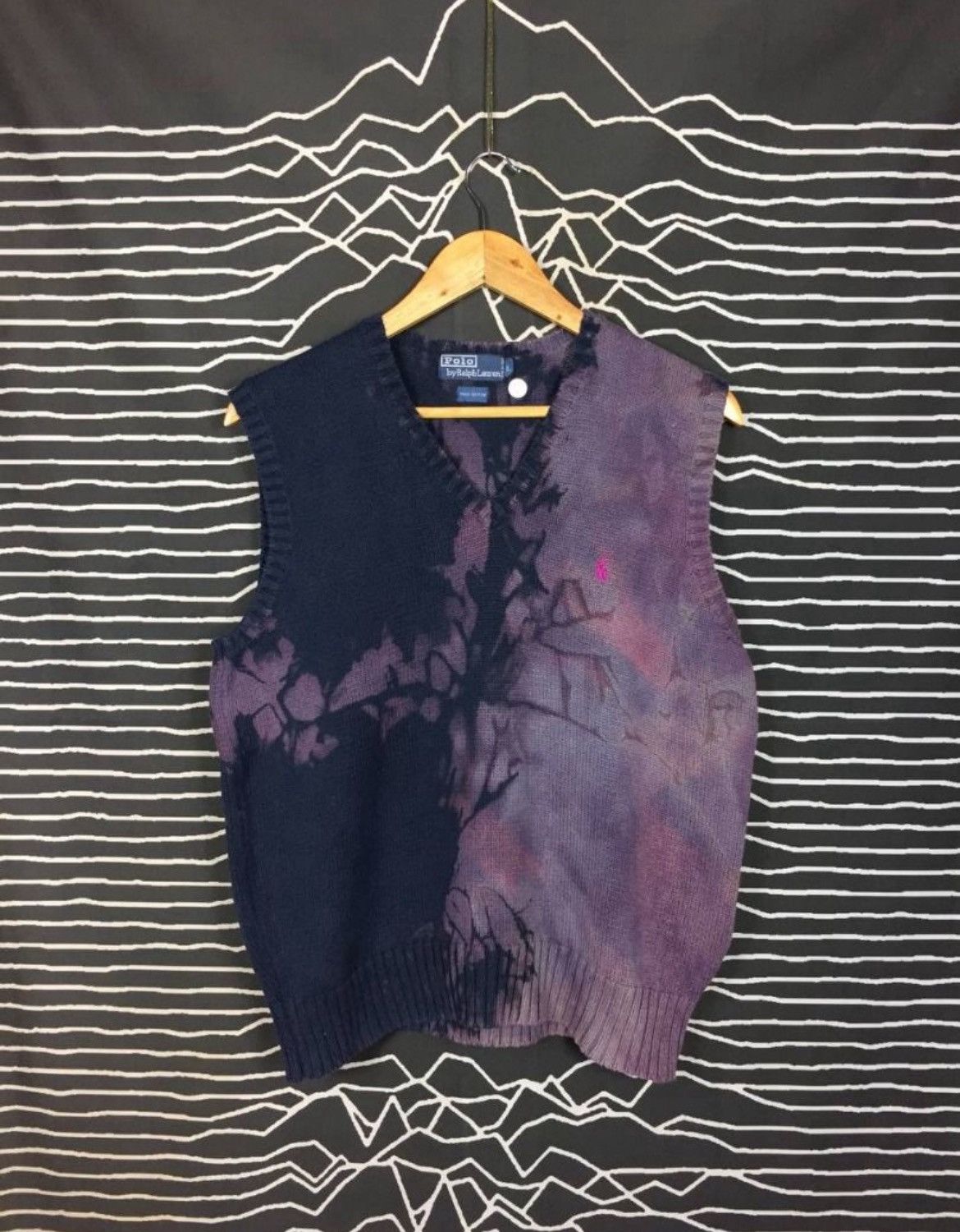 Polo Ralph Lauren Distressed Cropped Fit Knit Sweater Vest Size US L / EU 52-54 / 3 - 2 Thumbnail