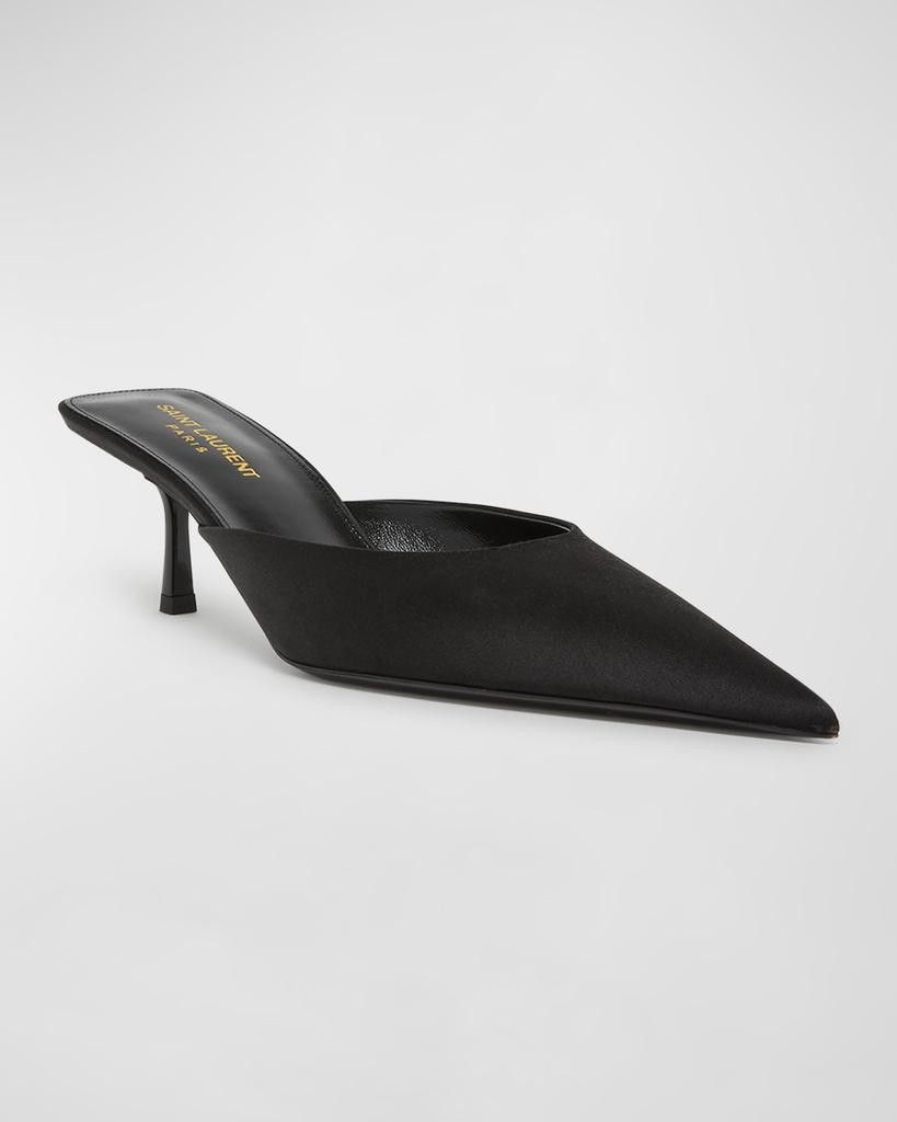 Saint Laurent Paris o1bcso1str1225 Mules in Black Size US 8 / IT 38 - 1 Thumbnail