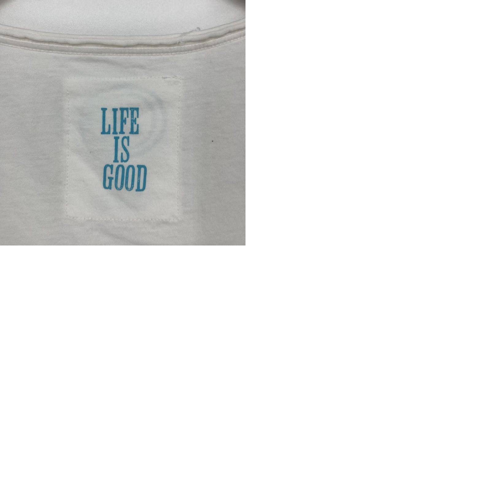 Life is Good Life is Good T-Shirt Women's M White Embroidered Shine Your Light Fitted Casual Short Sleeve Cap Sleeve Love 90s? Size M / US 6-8 / IT 42-44 - 9 Thumbnail