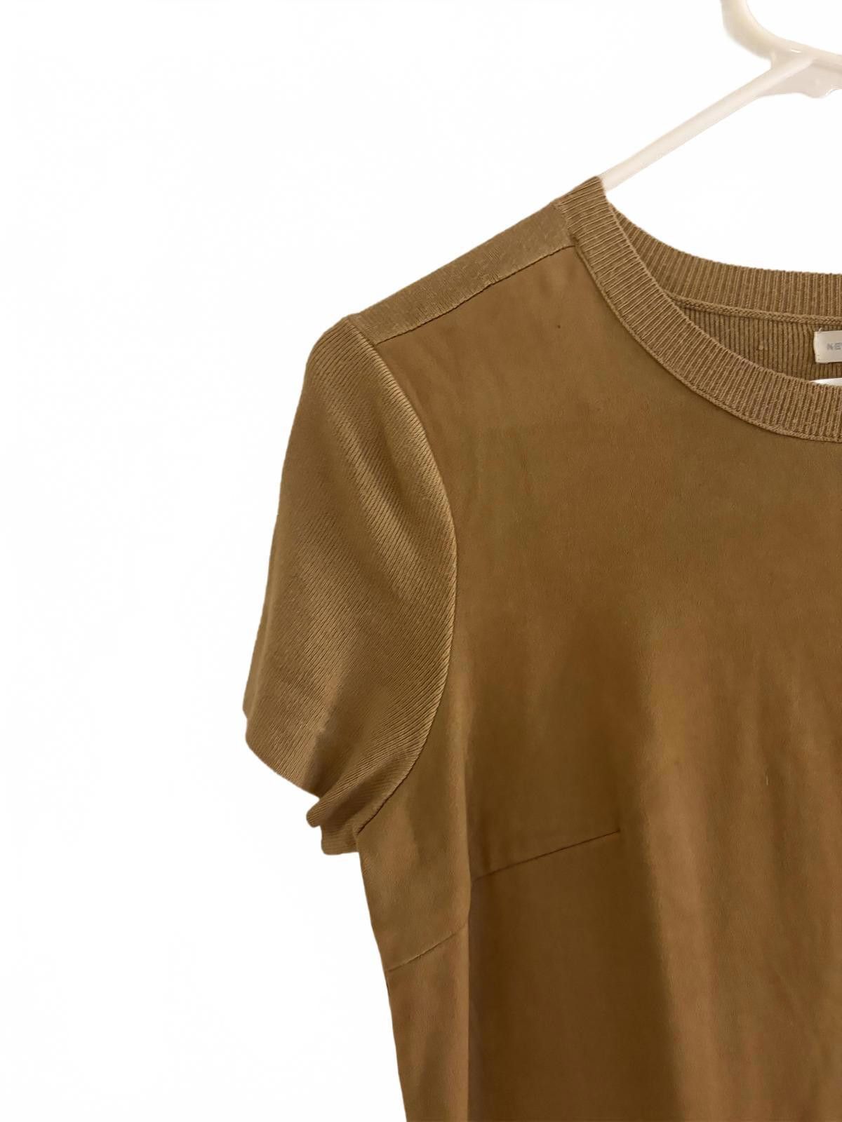 Other New York & Co Tan Short Sleeve Shift Dress Front Pockets S Size S / US 4 / IT 40 - 3 Thumbnail