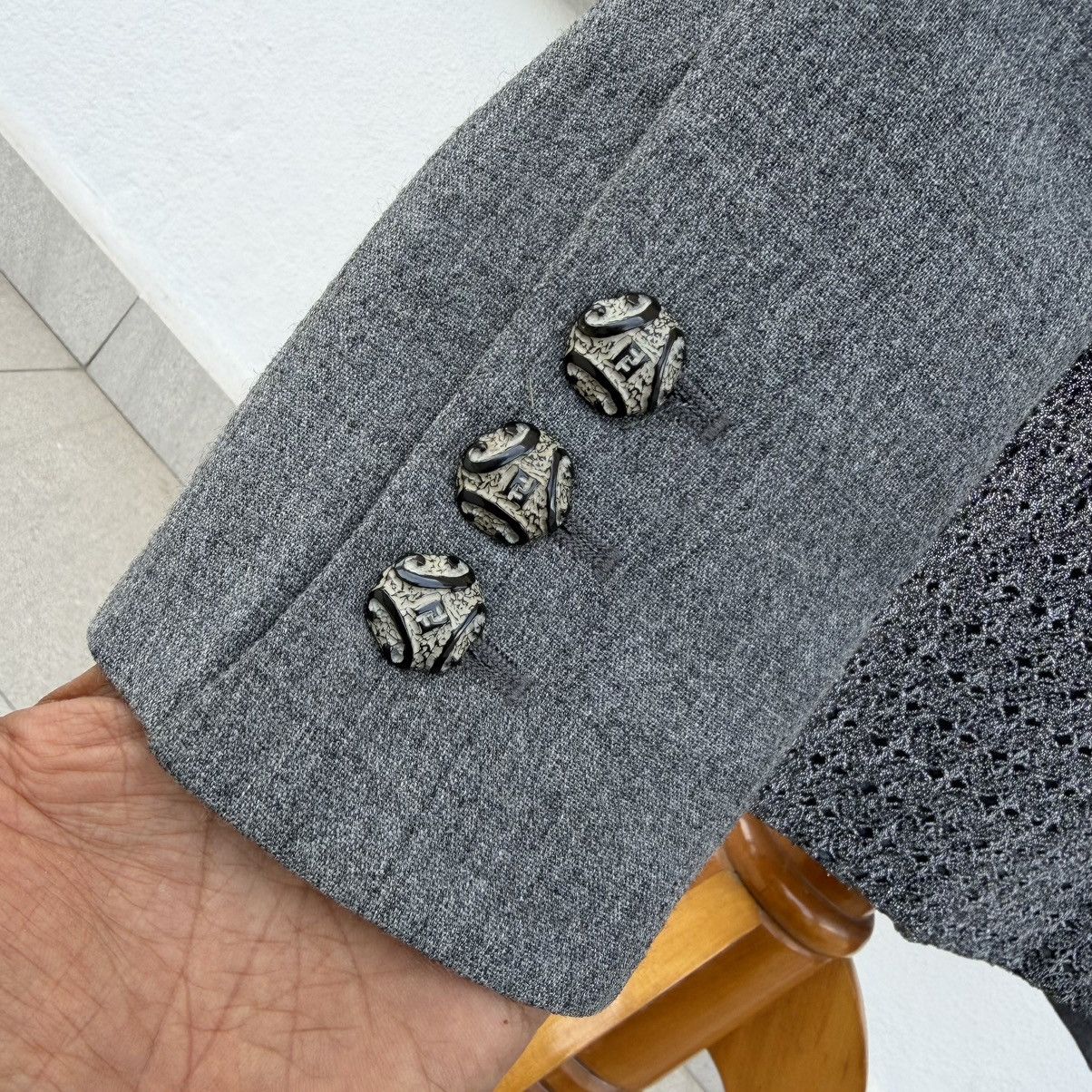 Fendi Luxury Vintage Fendi 365 Metallic Knit Blazer Made In Italy Size S / US 4 / IT 40 - 10 Thumbnail
