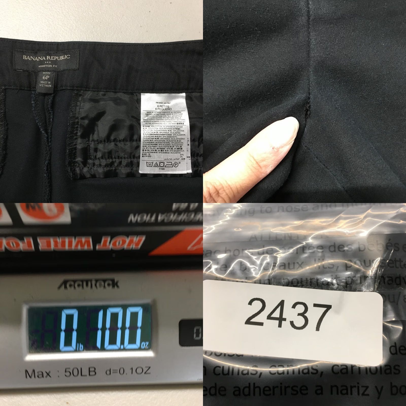 Banana Republic Banana Republic Hampton Fit Cropped Pants Womens 6P Black Mid Rise Tapered Flat Front Pockets Casual Size 28" / US 6 / IT 42 - 9 Thumbnail