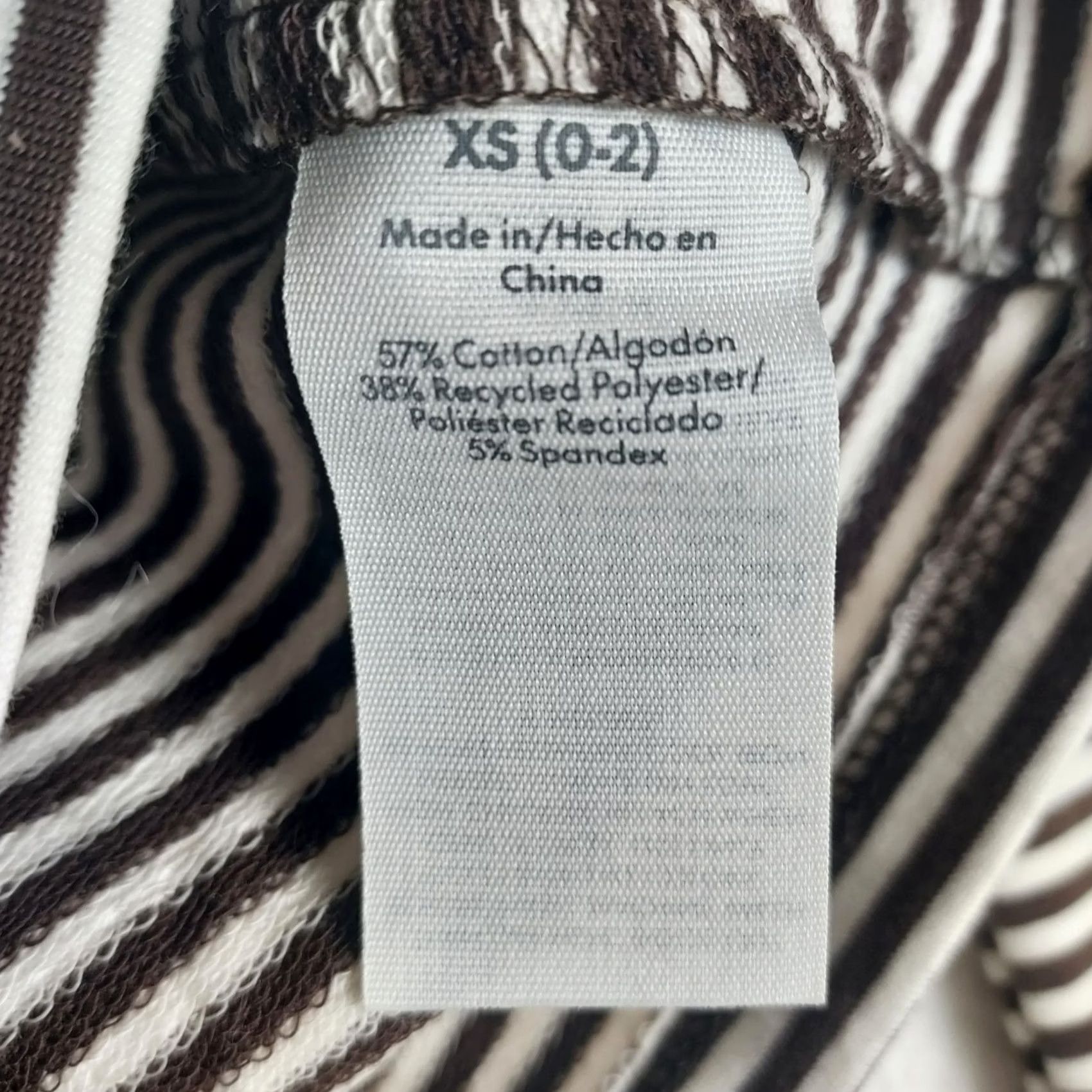 Vintage VINTAGE No Boundaries XS Brown White Striped Cropped Zip Up Hoodie Juniors Size XS / US 0-2 / IT 36-38 - 4 Thumbnail