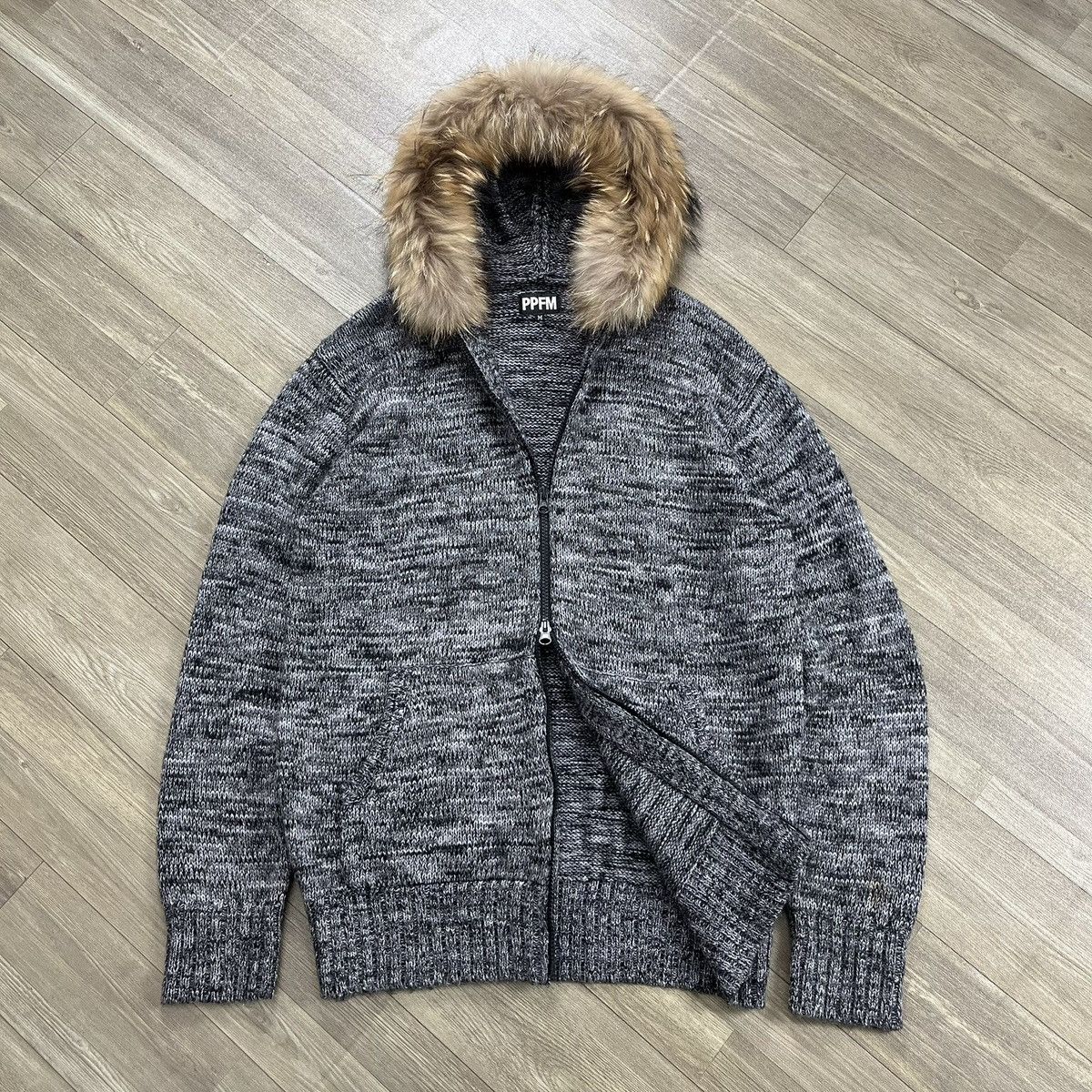 PPFM 2000s PPFM Fur Knitwear Fur Hoodie Gothic Punk Lgb Style Y2K Size US M / EU 48-50 / 2 - 1 Thumbnail
