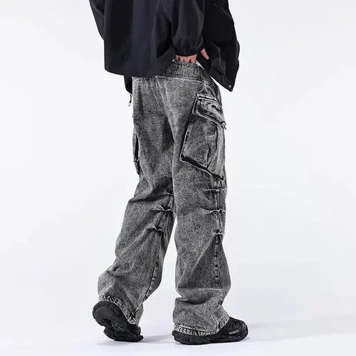 Japanese Brand Kitahara x naga Multi Pocket Vintage Style Baggy Cargo Jean Size US 34 / EU 50 - 8 Thumbnail