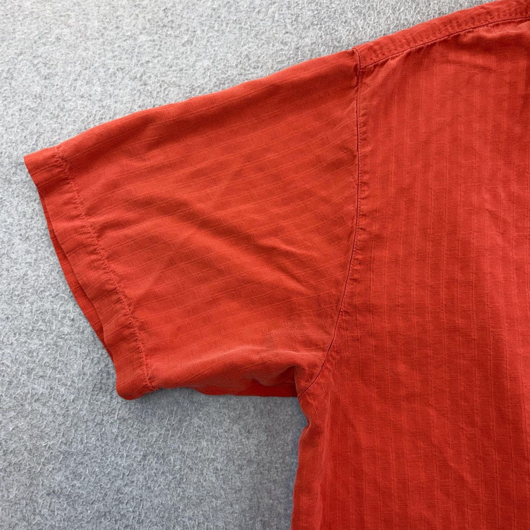 Tommy Bahama Tommy Bahama Shirt Mens XL Orange Silk Solid Short Sleeve Button Front Casual Size US XL / EU 56 / 4 - 6 Thumbnail