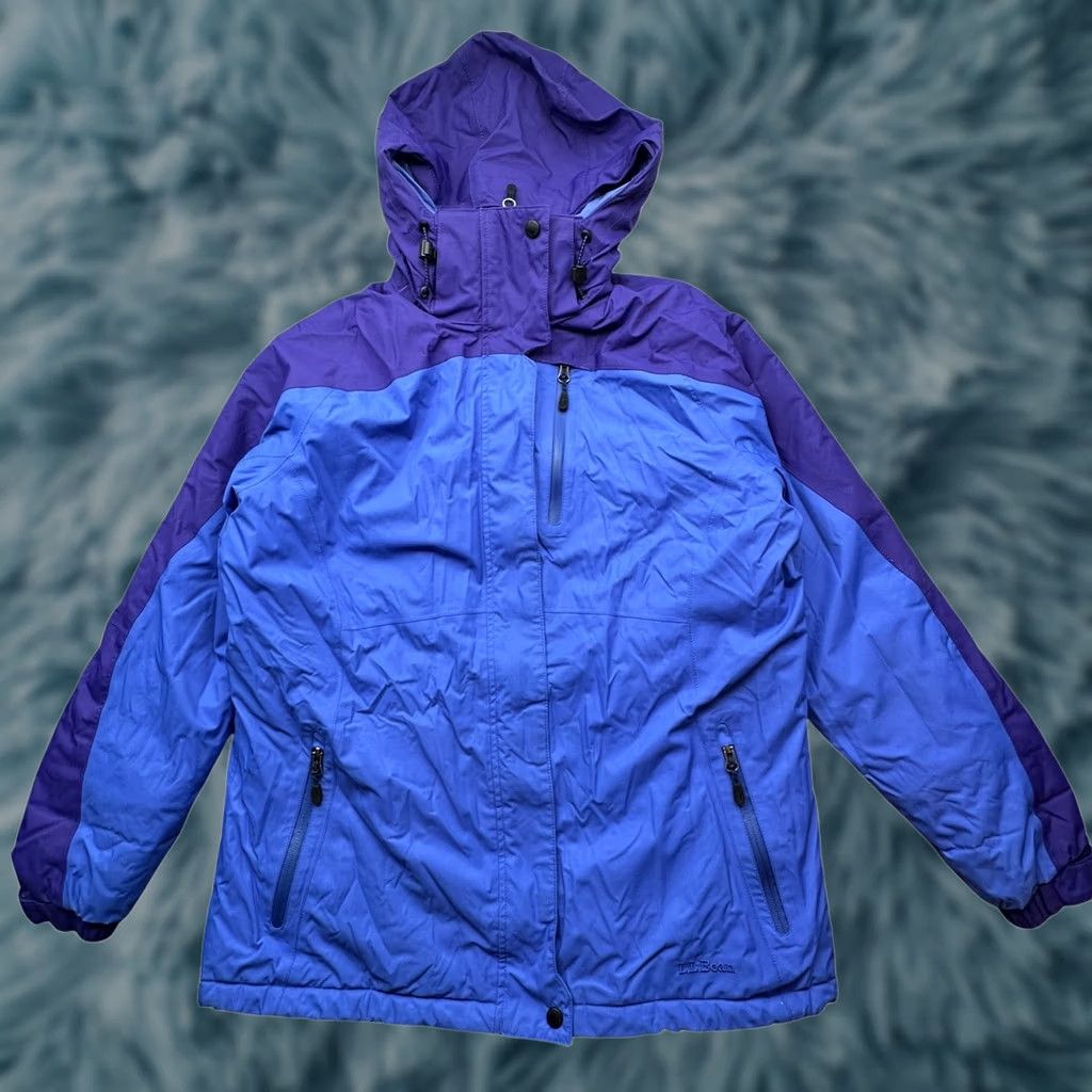 Vintage L.L. Bean Parka Jacket Women Large Blue Purple Nylon Hooded Insulated Zip Long Sleeve Parka Winter Casual Outdoor Size L / US 10 / IT 46 - 1 Thumbnail