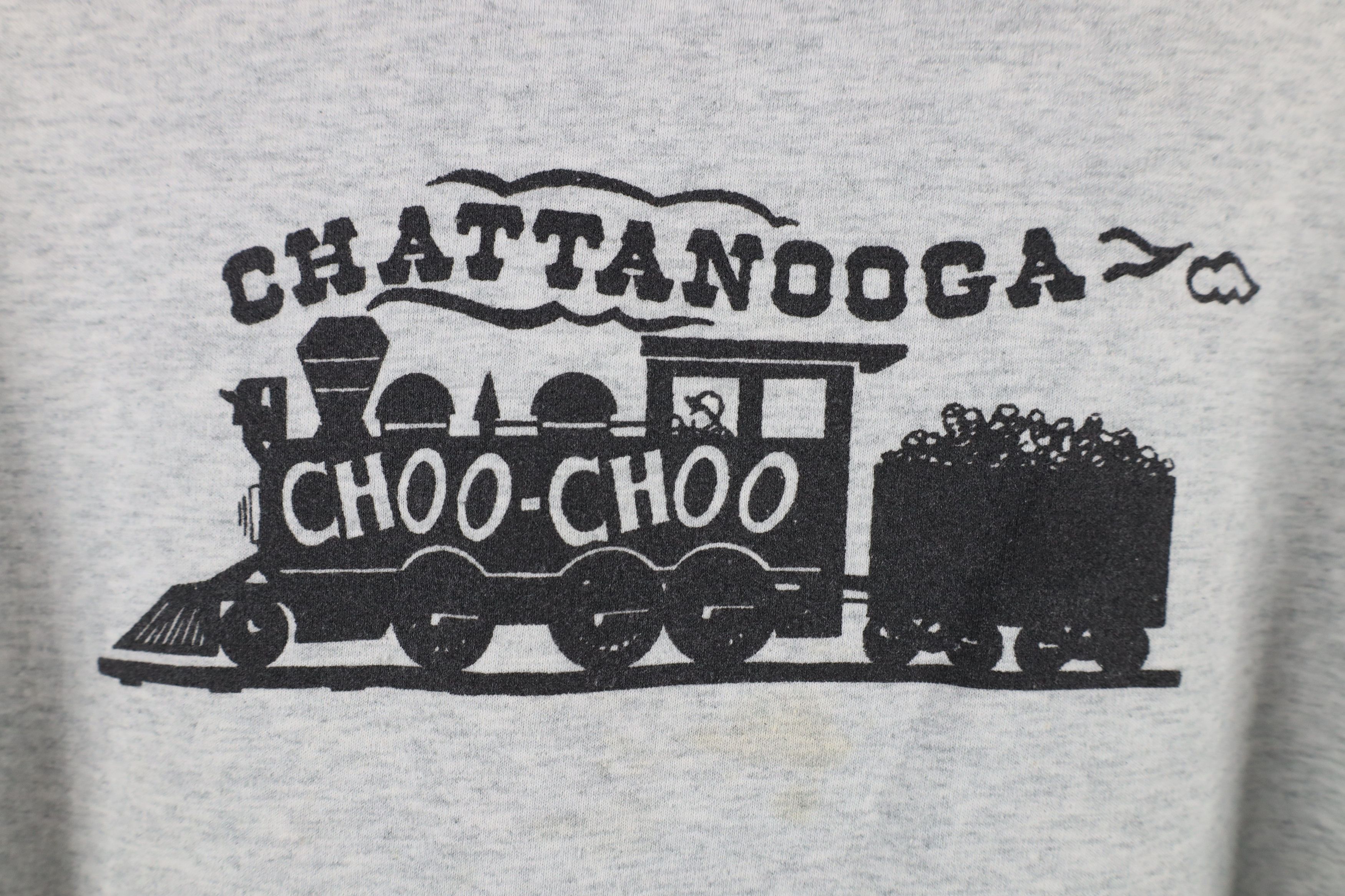 Vintage Vintage 90s Chattanooga Train Choo Choo Sweatshirt Gray Size US L / EU 52-54 / 3 - 4 Thumbnail