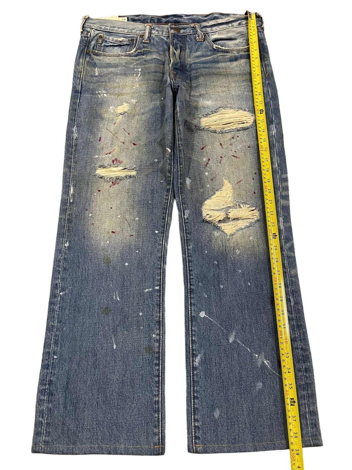 Abercrombie & Fitch Vintage Abercrombie & Fitch Paint Splash Distressed Jeans Size US 35 - 11 Thumbnail