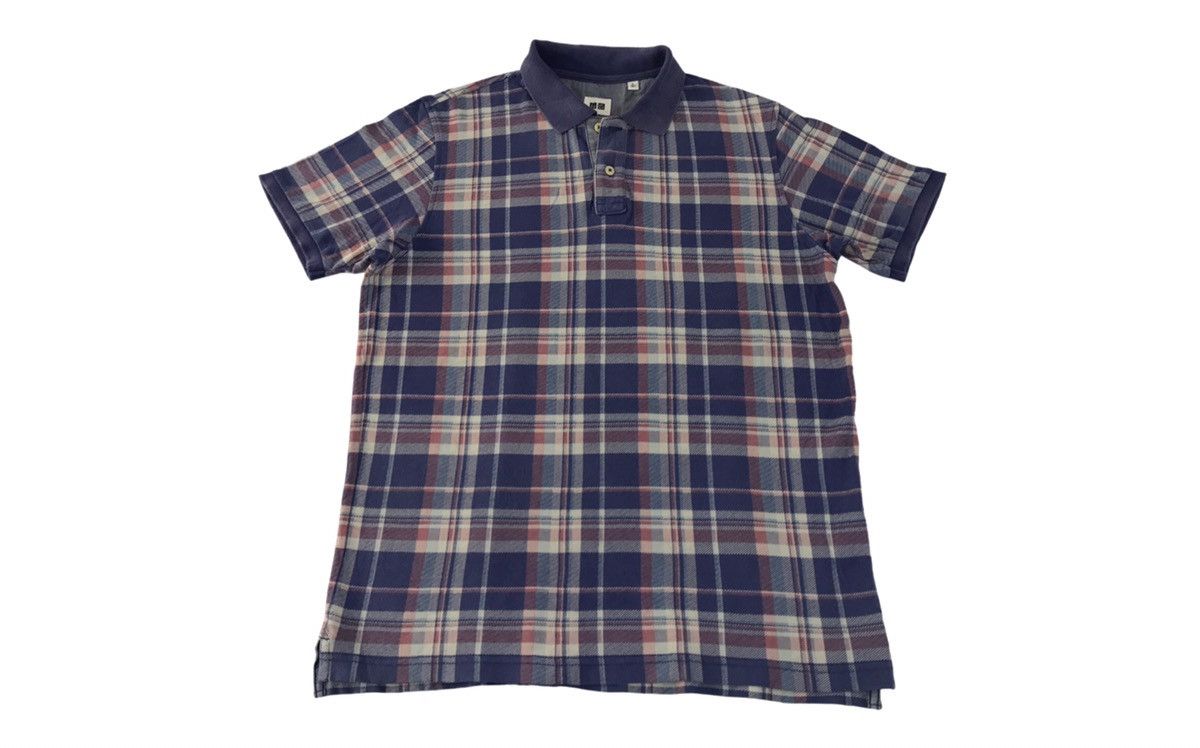 Japanese Brand Vintage Classic Checkered Design Polo Tee T-shirt Size US L / EU 52-54 / 3 - 1 Thumbnail