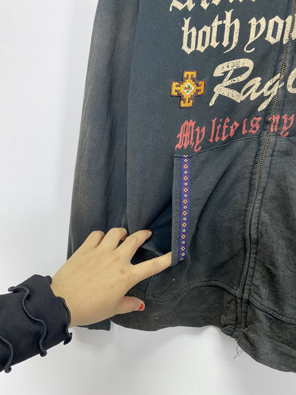 Japanese Brand × Vintage Vintage Rag out hoodies Size US M / EU 48-50 / 2 - 8 Thumbnail