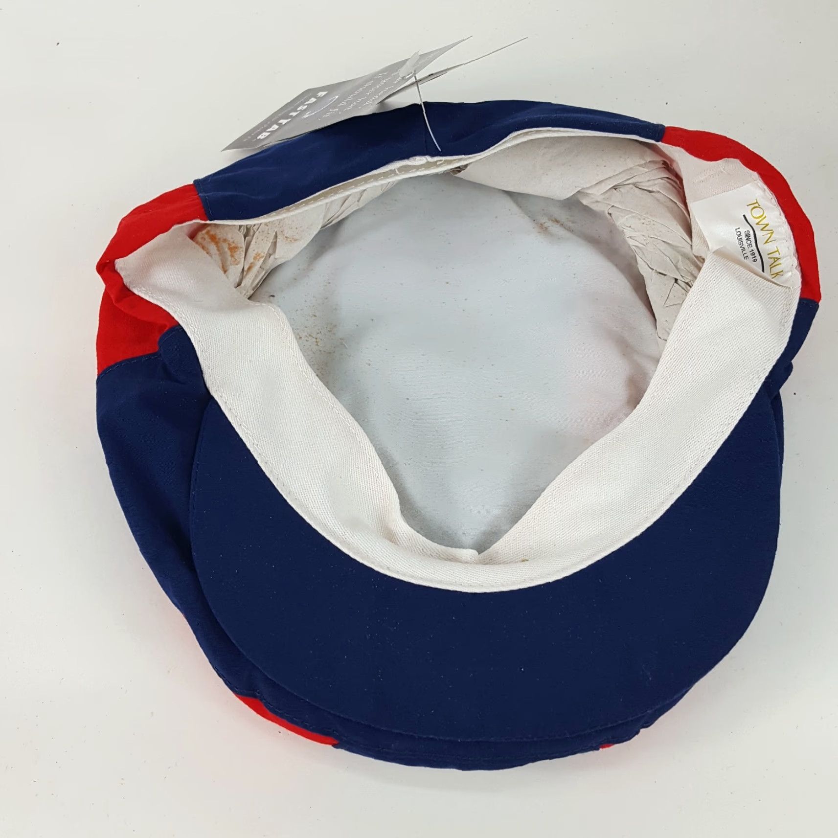 Vintage VINTAGE Town Talk USA Made Striped Newsboy Cap Hat Golf Cabbie Gatsby Preppy Red, One Size, Mens, 80s Size ONE SIZE - 7 Thumbnail