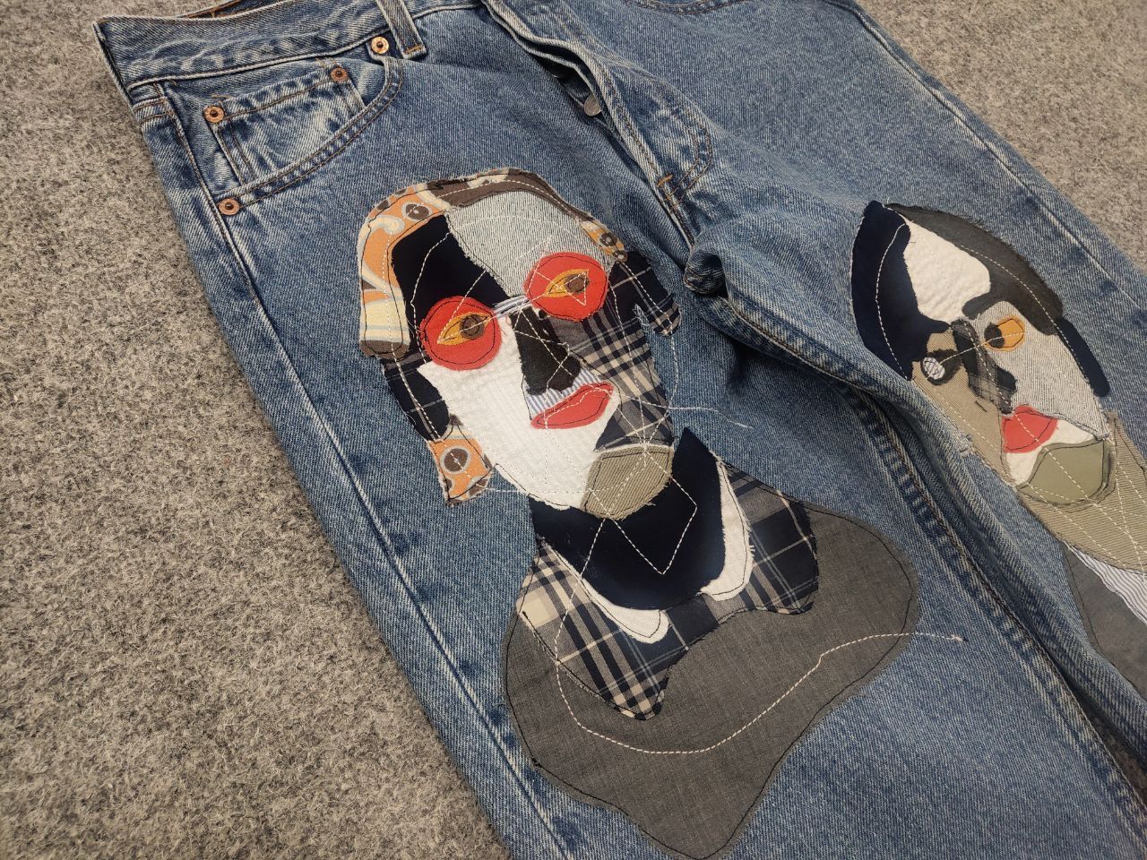 Levi's Vintage 90's Levi’s 501 Sashiko Logo Jeans junya watanabe Size US 32 / EU 48 - 7 Thumbnail