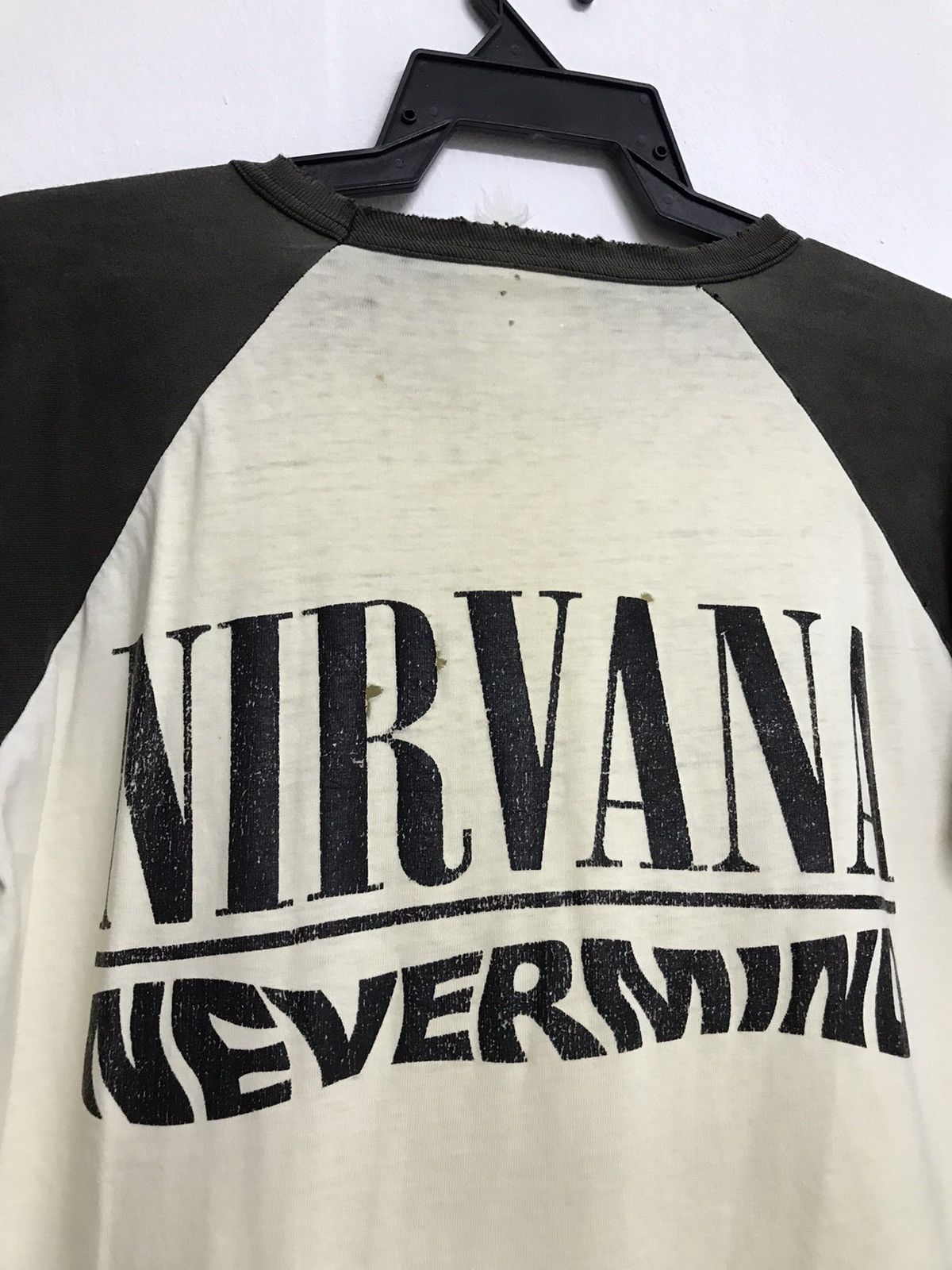 Band Tees × Vintage Vintage Nirvana Nevermind destress 3Q band Tee Shirt Size US S / EU 44-46 / 1 - 3 Thumbnail