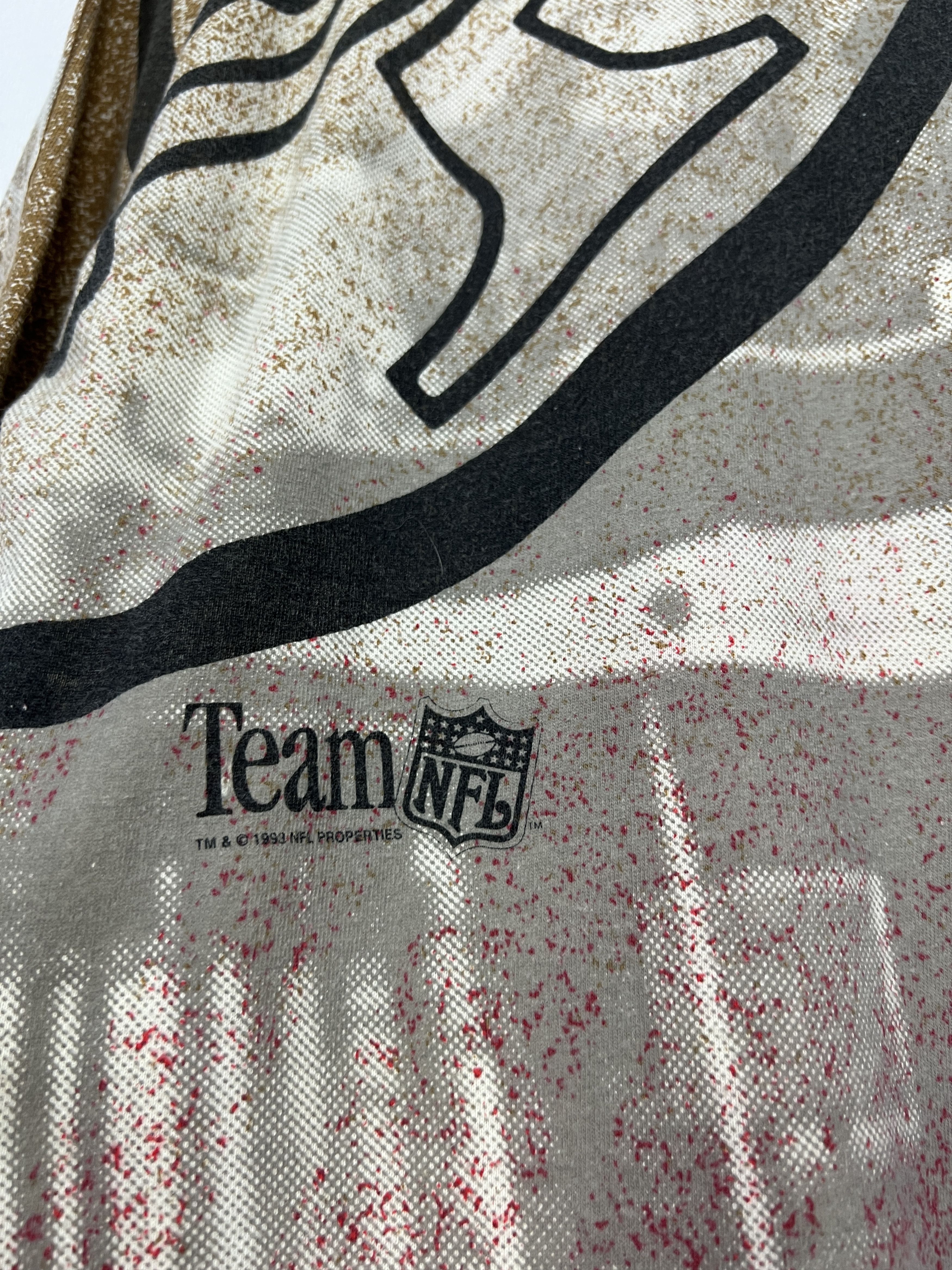Vintage Vintage 90's San Francisco 49ERS All Over Print Tee Shirt Size US XL / EU 56 / 4 - 12 Thumbnail
