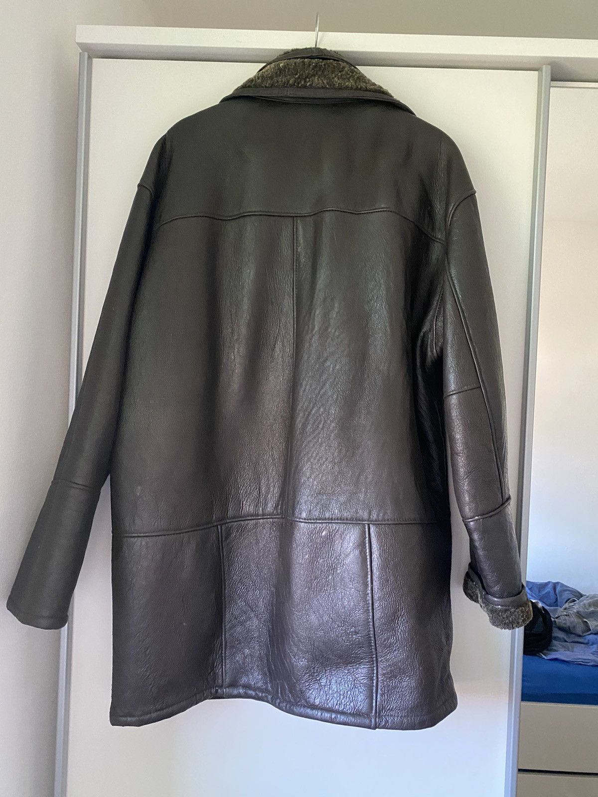 Vintage Vintage Real Leather Heavy Coat with Lamb fur lining Size US M / EU 48-50 / 2 - 3 Thumbnail