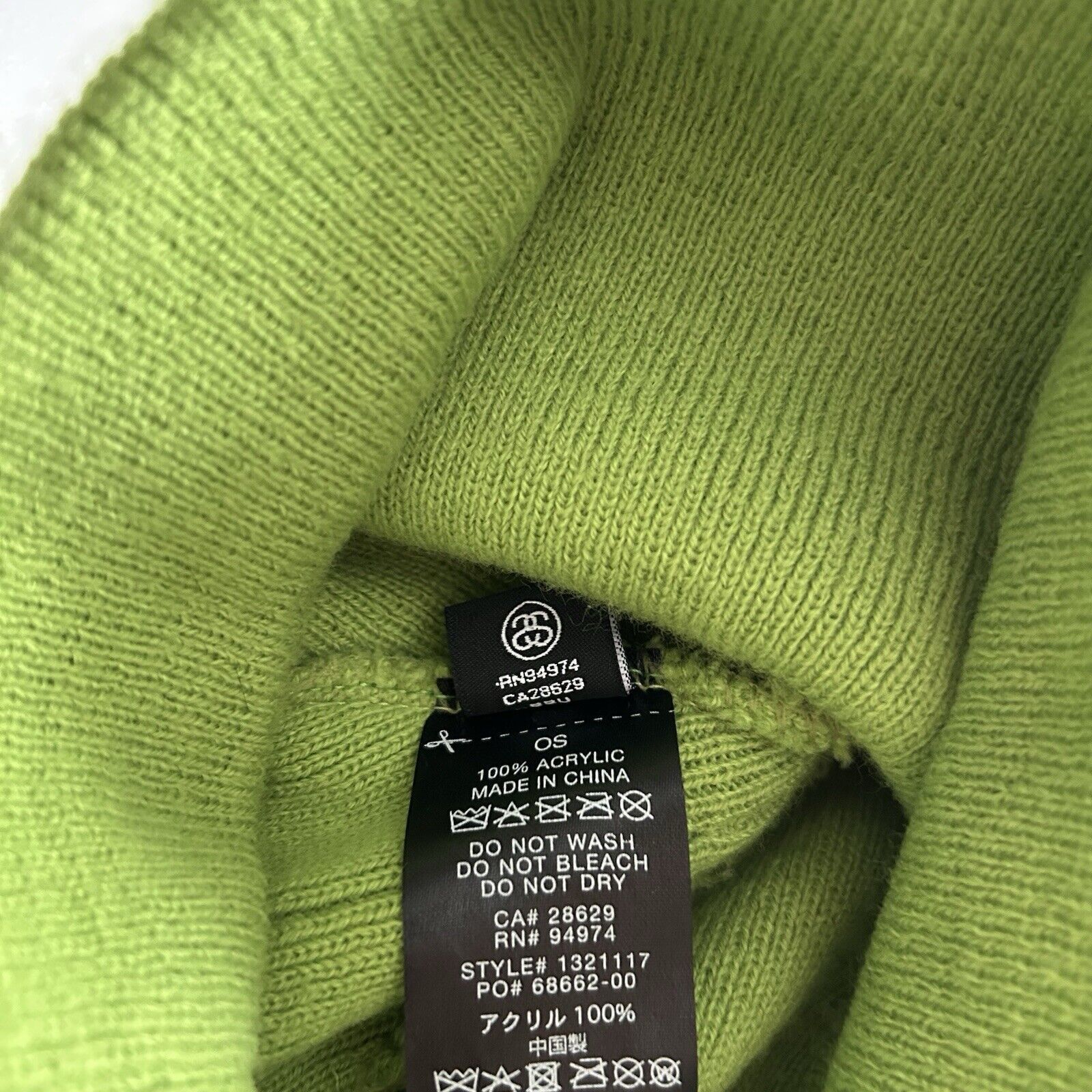 Stussy Stussy SS Link Logo Graphic Skully Beanie Neon Green Rare Size ONE SIZE - 7 Thumbnail
