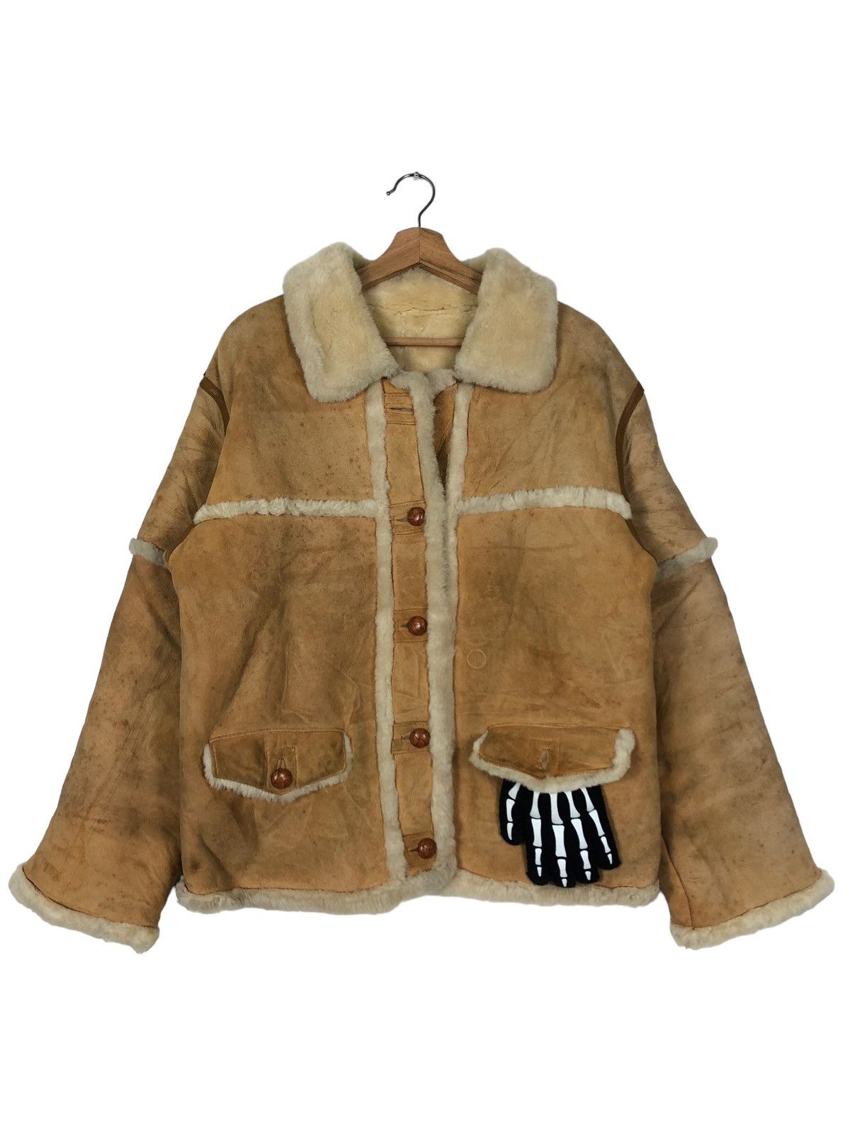 PPFM 🔥90’s Suede Sherpa Shearling PPFM Mink Fur Jacket Size US M / EU 48-50 / 2 - 1 Thumbnail