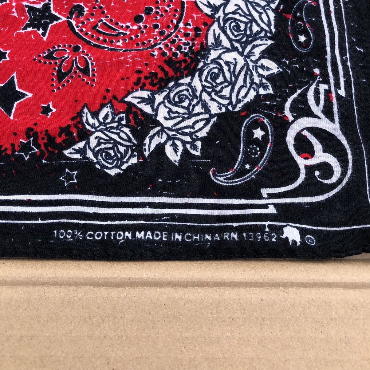 Japanese Brand Paisley Biker Eagle Rose Flower Bandana / Scarve / Scarf Size ONE SIZE - 3 Thumbnail
