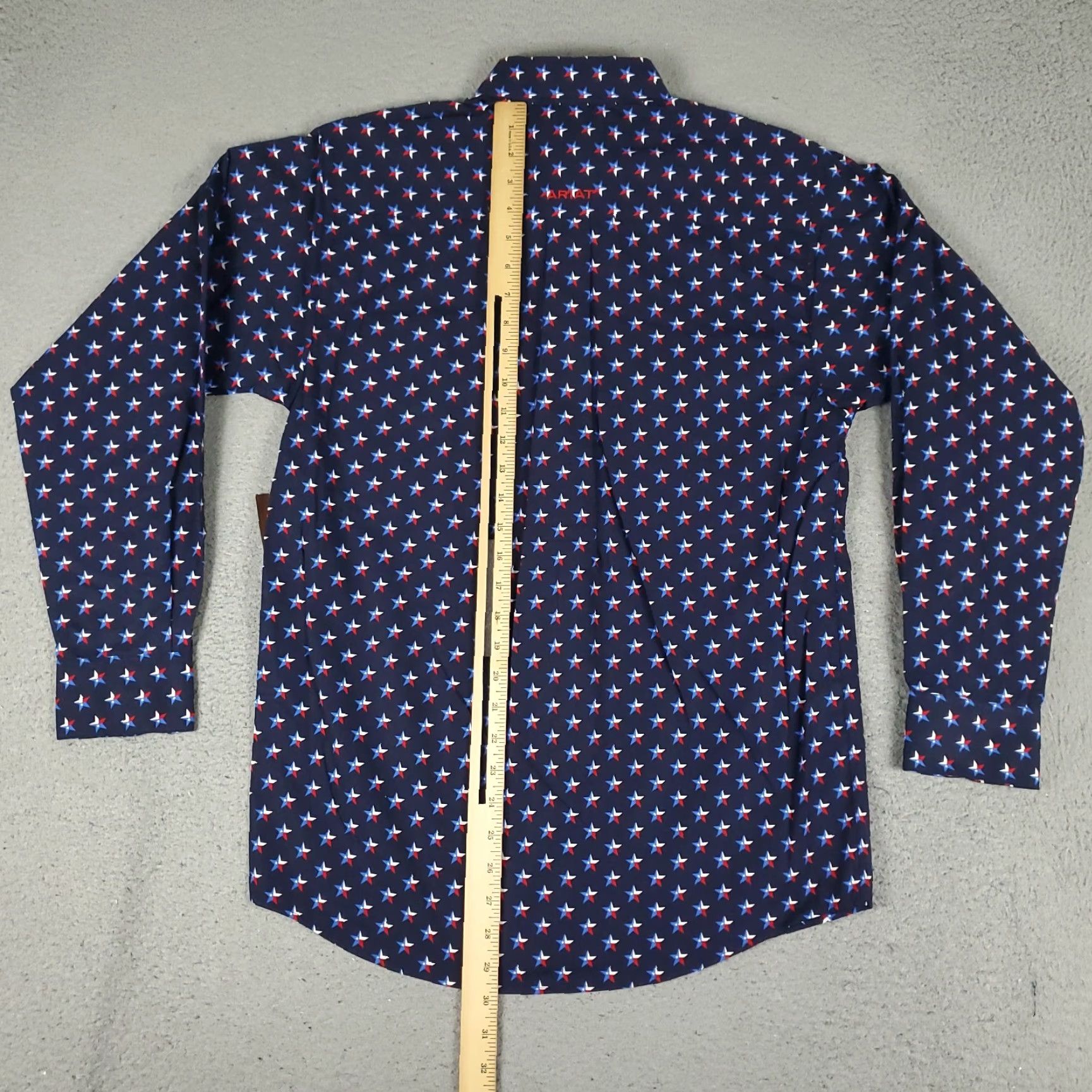 Ariat Ariat Blue Western Shirt Mens XS Long Sleeve Pearl Snap Button Geometric Print Size US XS / EU 42 / 0 - 3 Thumbnail