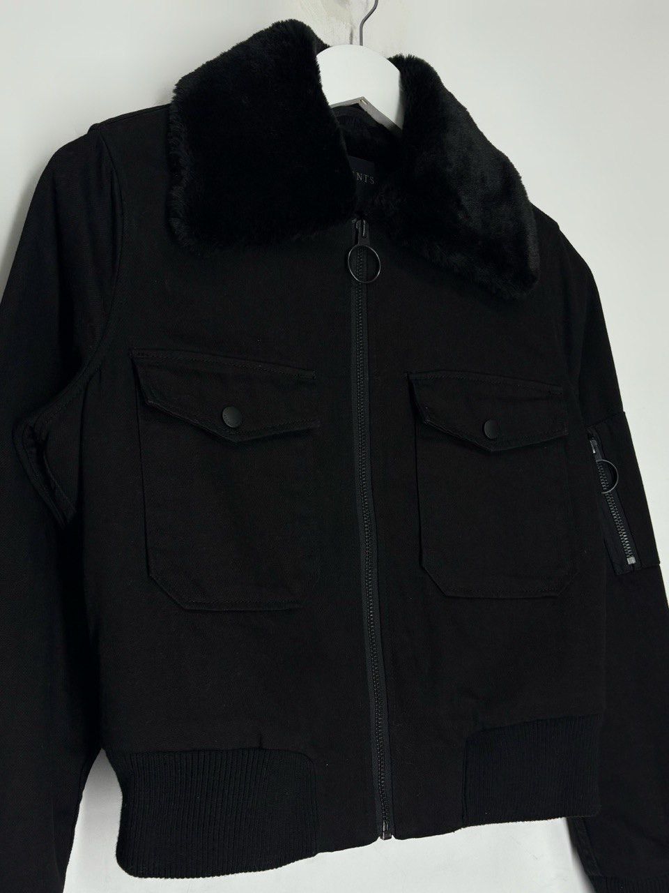 Allsaints All Saints North Denim Jacket Faux Fur Collar & Lining Size S / US 4 / IT 40 - 3 Thumbnail