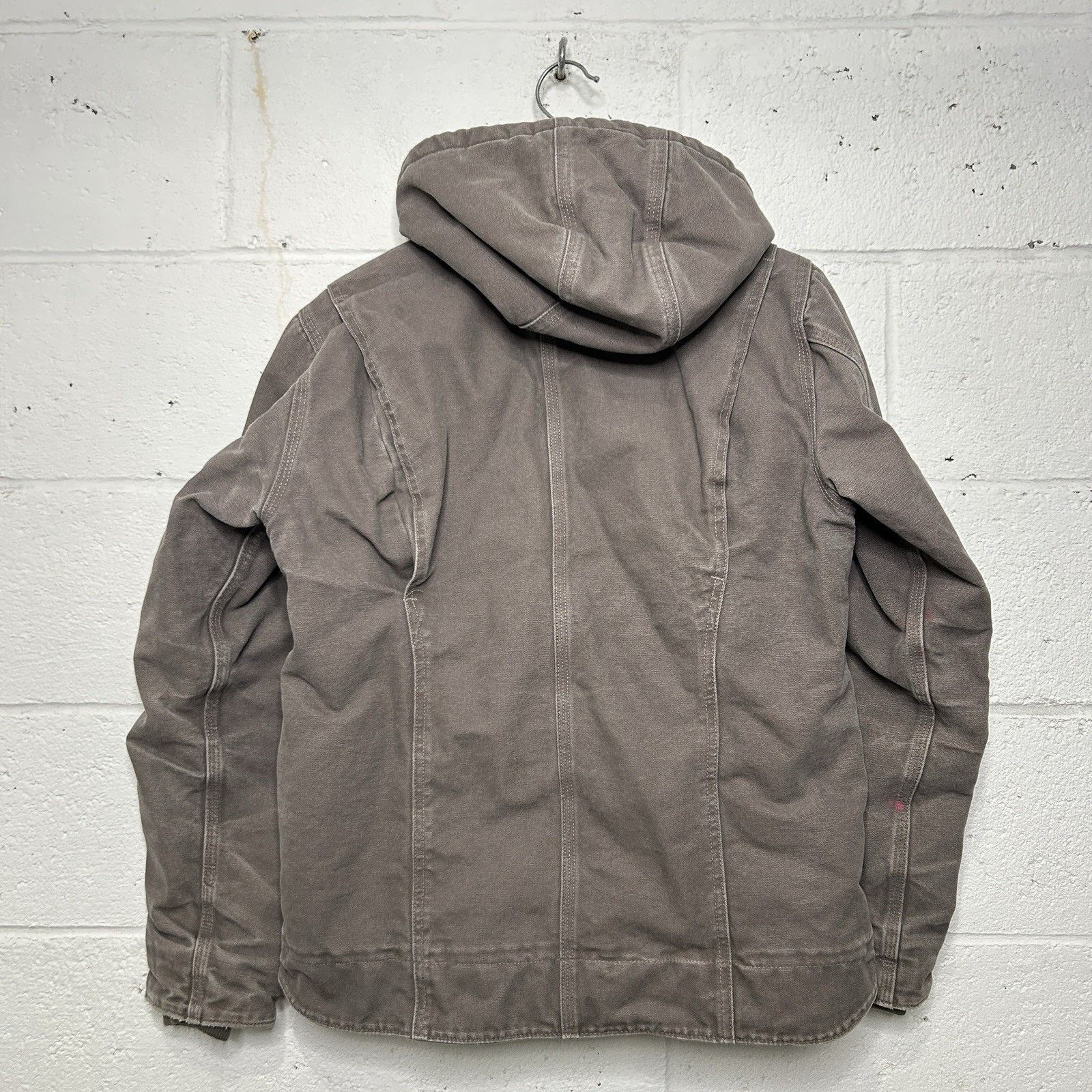 Carhartt Carhartt Sherpa-Lined Hooded Detroit Jacket “Taupe Grey” Size S / US 4 / IT 40 - 2 Thumbnail