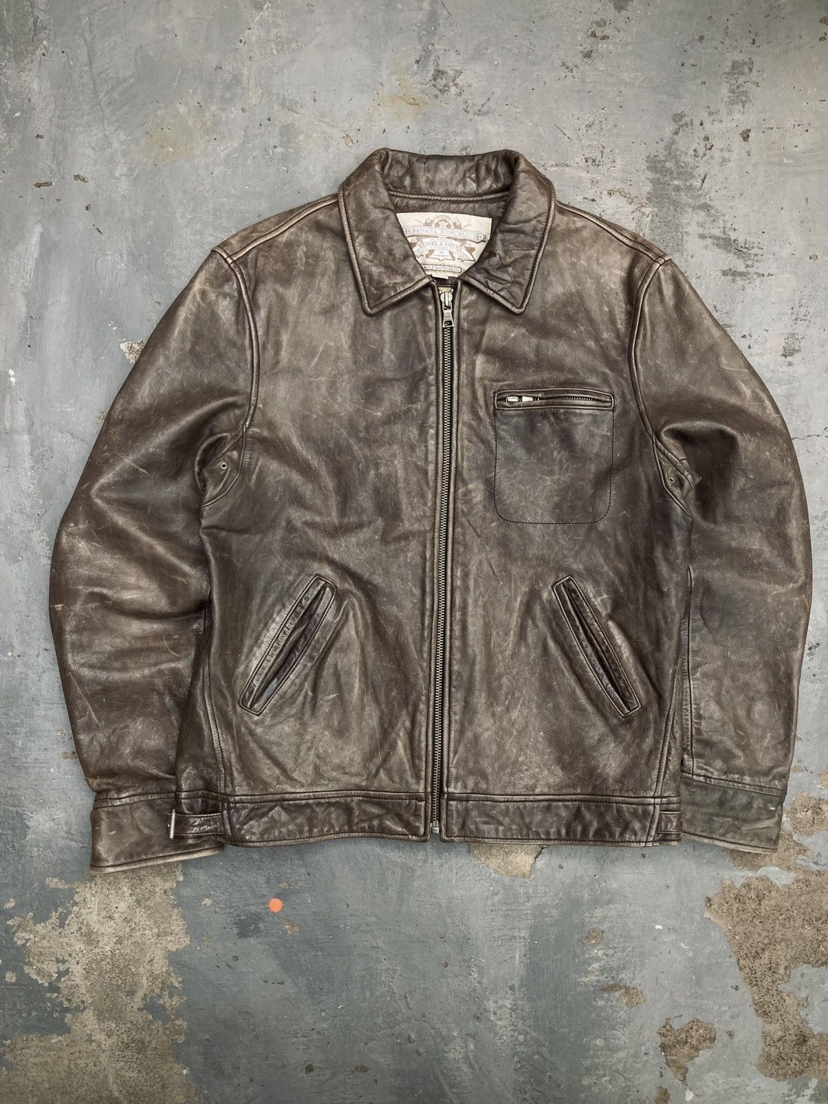 Banana Republic Vintage Banana Republic Leather Flight Jacket Size US S / EU 44-46 / 1 - 1 Thumbnail