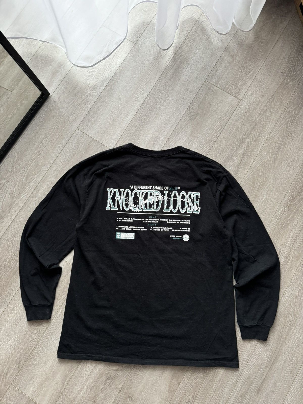 Band Tees × Comfort Colors Knocked Loose A Different Shade Of Blue Long Sleeve Shirt Size US L / EU 52-54 / 3 - 5 Thumbnail