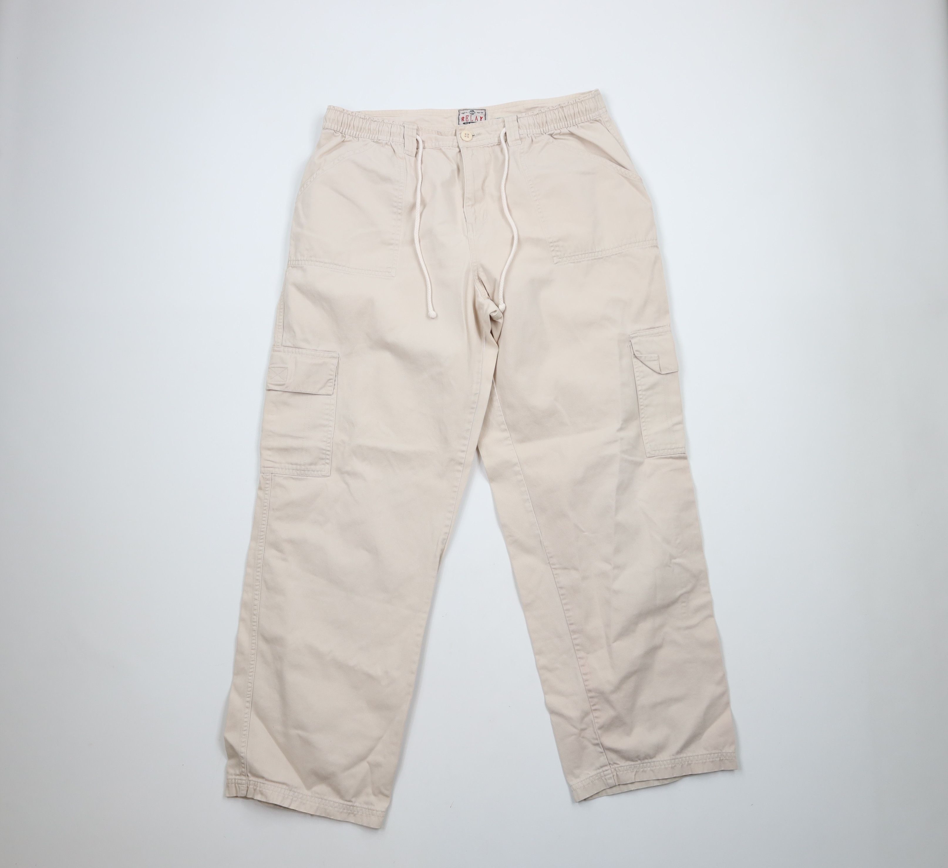 Vintage Vintage 90s Streetwear Wide Leg Baggy Cargo Pants Cotton Size 36" / US 14 / IT 50 - 1 Thumbnail