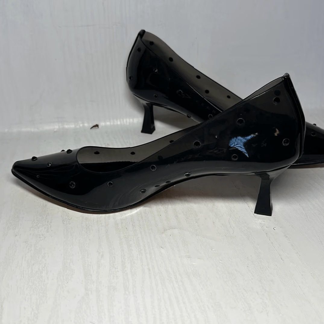 Sperry KATY PERRY Pumps The Golden Studded Pointed Toe Black Sz 8 Womens Heel Size US 8 / IT 38 - 4 Thumbnail
