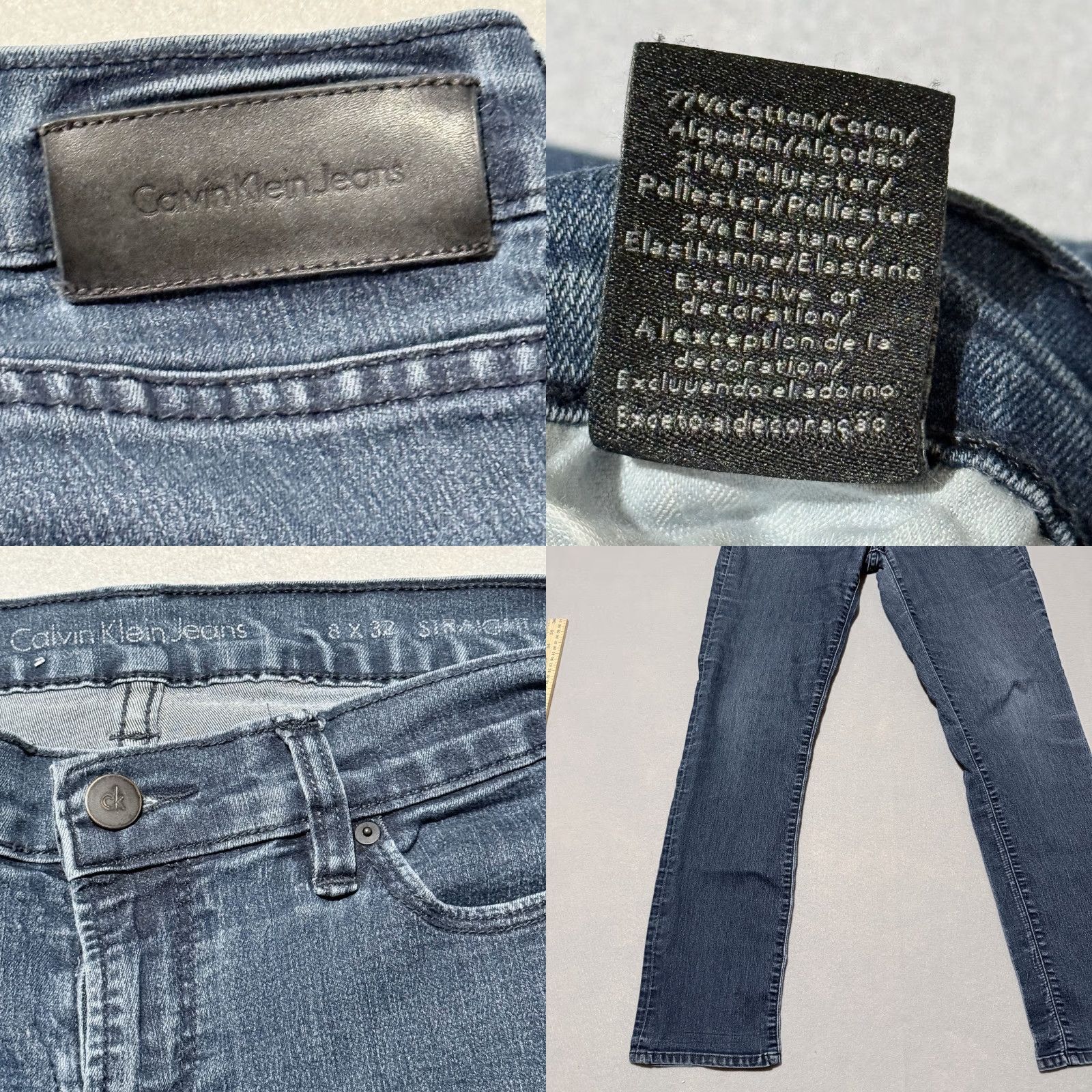 Calvin Klein Calvin Klein Jeans Women’s Dark Wash Denim Stretch Fit Classic Straight Jeans 8 Blue 5-Pocket Design Mens? No — Womens Size 30" / US 8 / IT 44 - 8 Thumbnail