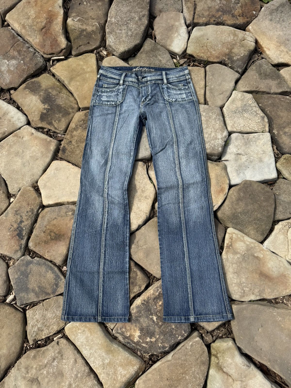Vintage Vintage If Six Was Nine Style Faded Flared Y2k Pants Size 36" / US 14 / IT 50 - 6 Thumbnail