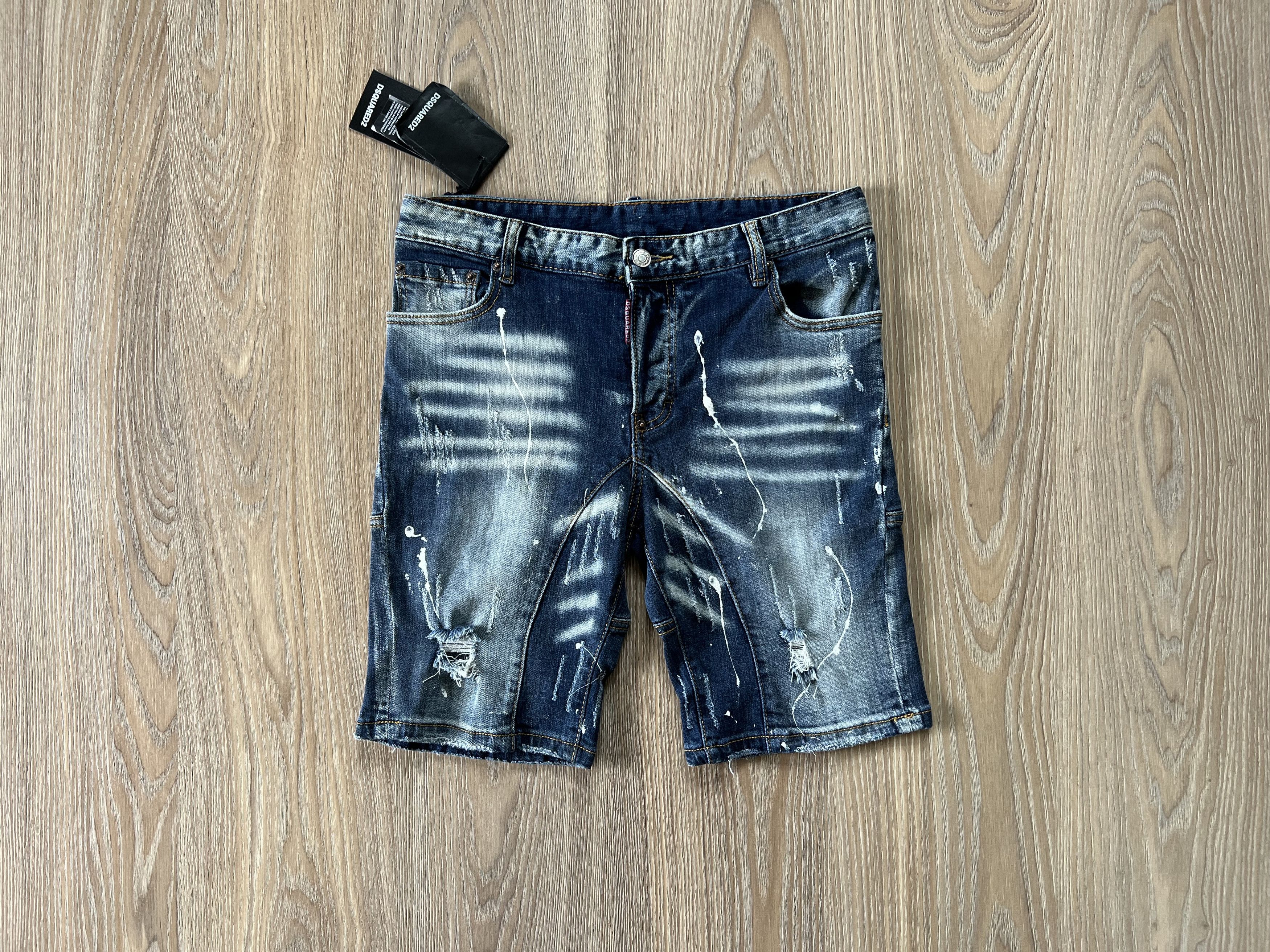 image of Dsquared2 New Rider Jean Shorts Denim in Blue, Men's (Size 30)