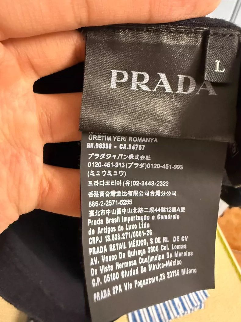 Prada Prada Velvet Logo Short Sleeve TShirt-2506 Size US L / EU 52-54 / 3 - 5 Thumbnail