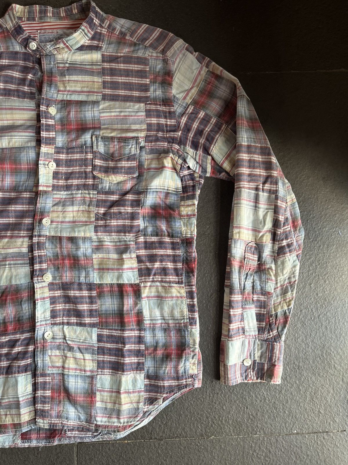 Nanamica Nanamica Patchwork Grunge Japan B/D Shirt Kurt Size US M / EU 48-50 / 2 - 5 Thumbnail