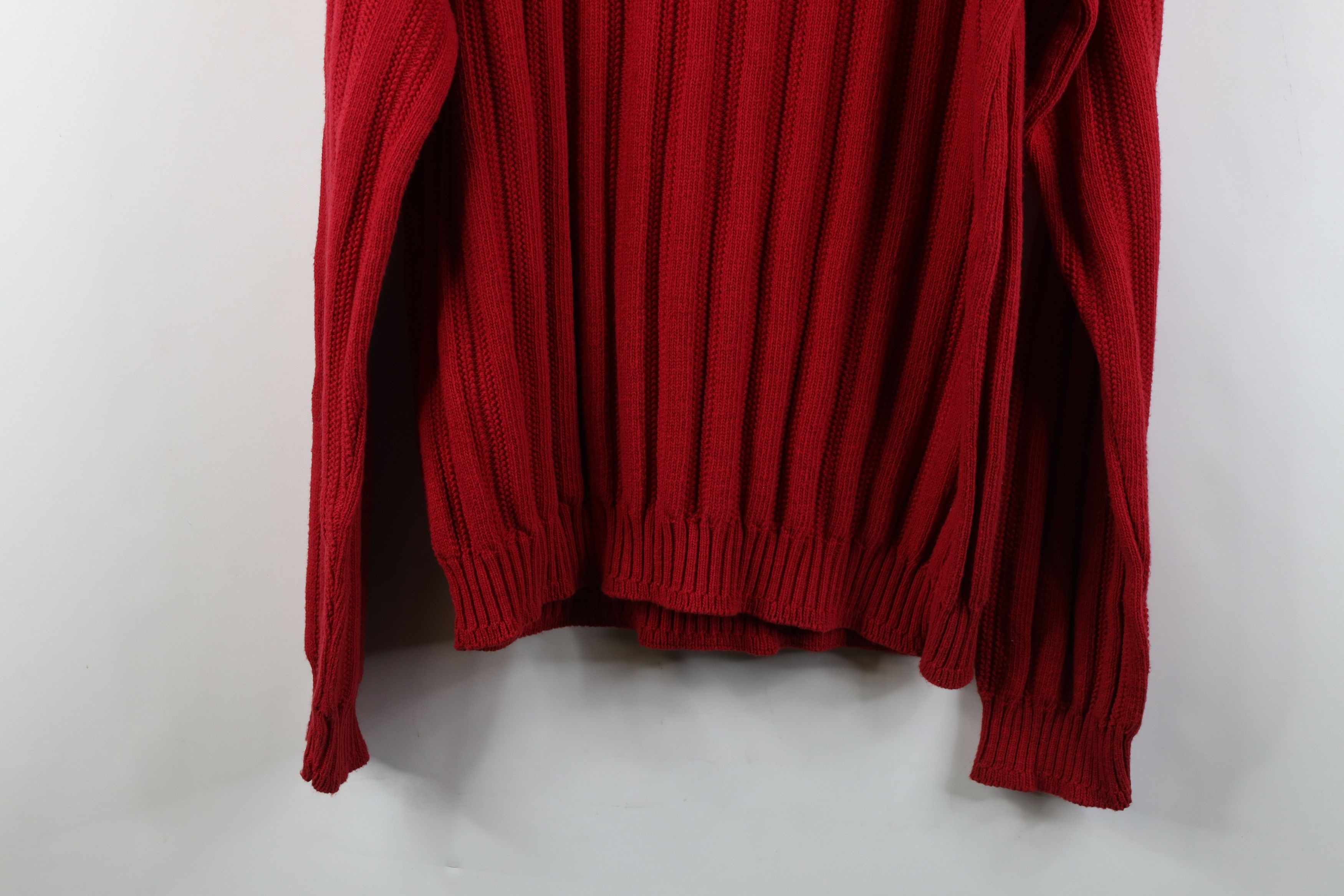 Vintage Deadstock Vintage 90s Streetwear Ribbed Knit Sweater Red USA Size US XL / EU 56 / 4 - 11 Thumbnail