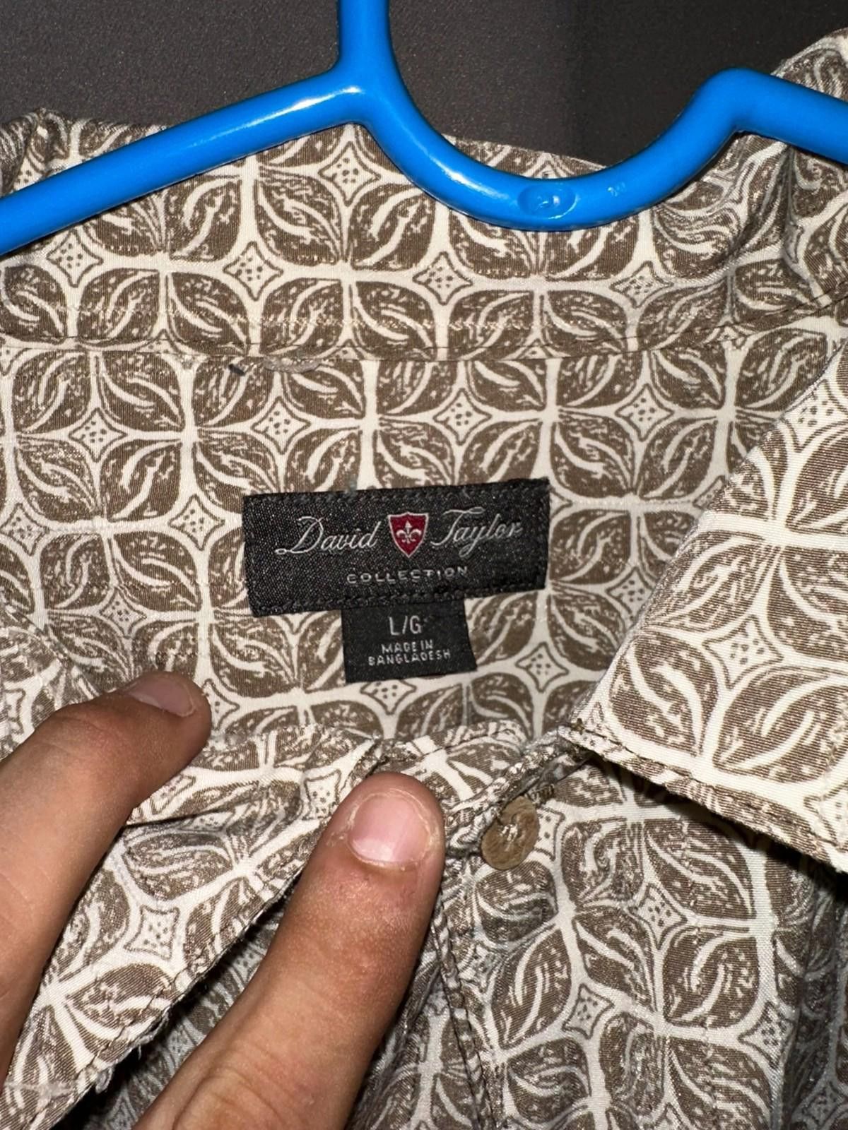 David Taylor David Taylor Leaf Print Shirt – Retro Resortwear, L Size 42R - 4 Thumbnail