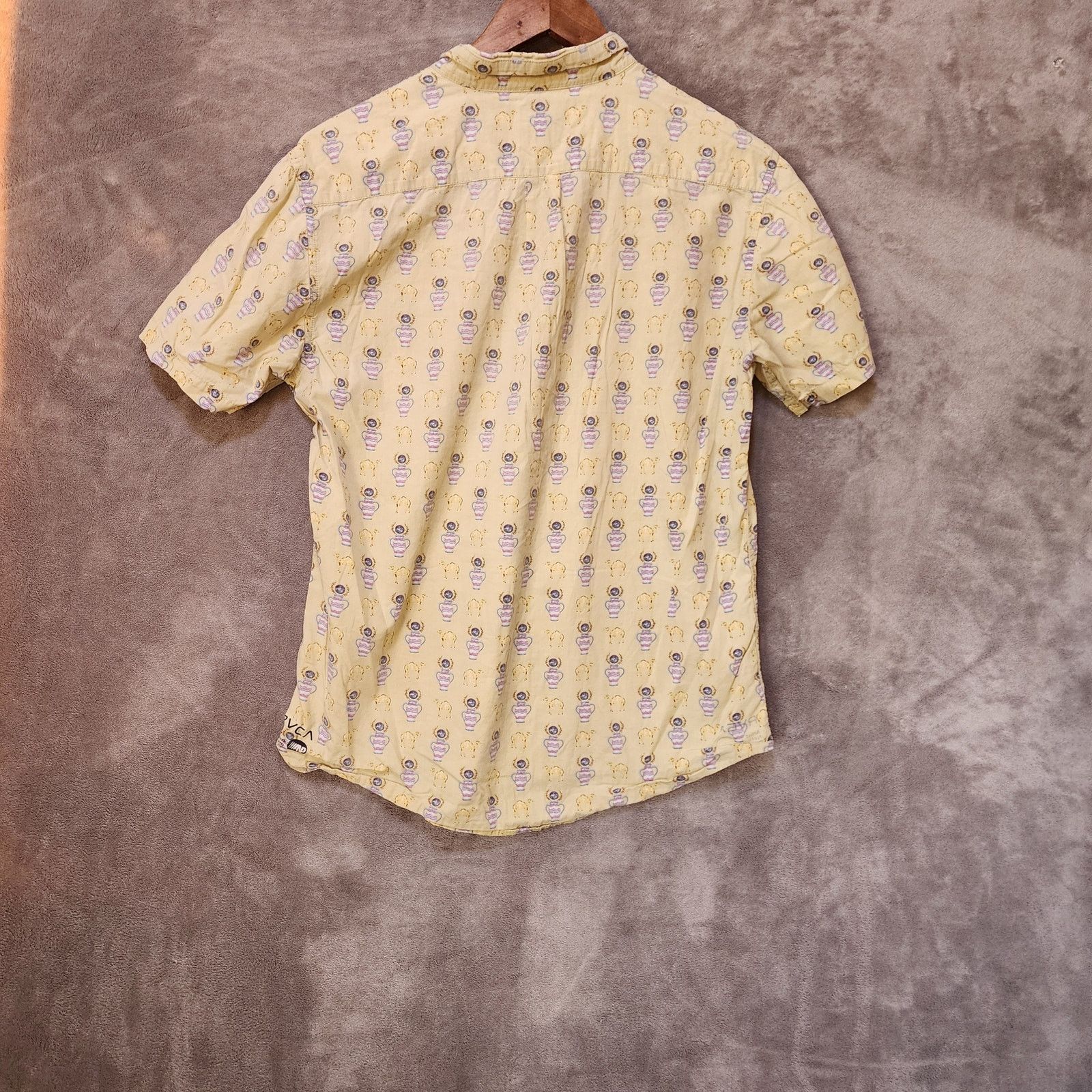 RVCA RVCA Slim Men's S Yellow Shirt | Artist Network Program Size US S / EU 44-46 / 1 - 3 Thumbnail