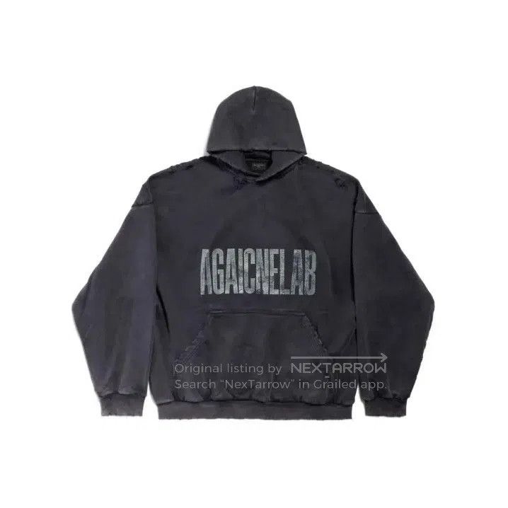 Balenciaga Balenciaga Gray Logo Print Oversized Hoodie. Size US XXS / EU 40 - 1 Thumbnail