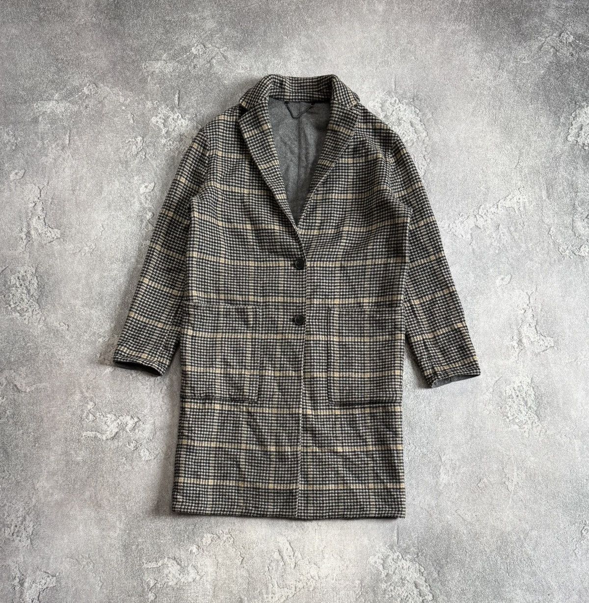 Allsaints Allsaints XS Anya Aurora Coat 🧥 Chekered wool long jacket Size US XS / EU 42 / 0 - 8 Thumbnail