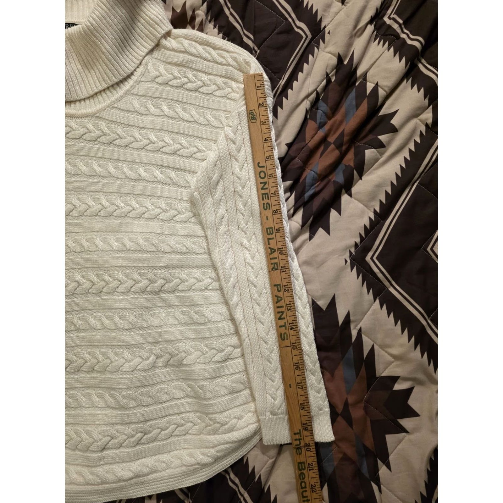 Ralph Lauren VINTAGE Lauren Ralph Lauren Cowl Neck Cable Knit Sweater Ivory Womens XL EUC Size XL / US 12-14 / IT 48-50 - 6 Thumbnail